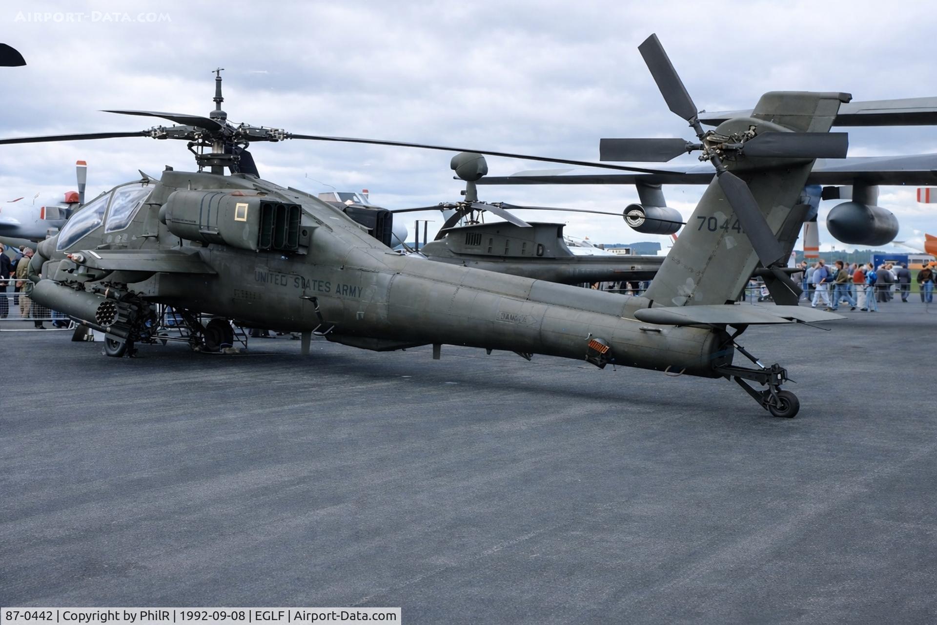 87-0442, 1981 McDonnell Douglas AH-64A Apache C/N PV461, 87-0442 1987 Boeing AH-64A Apache US Army SBAC
