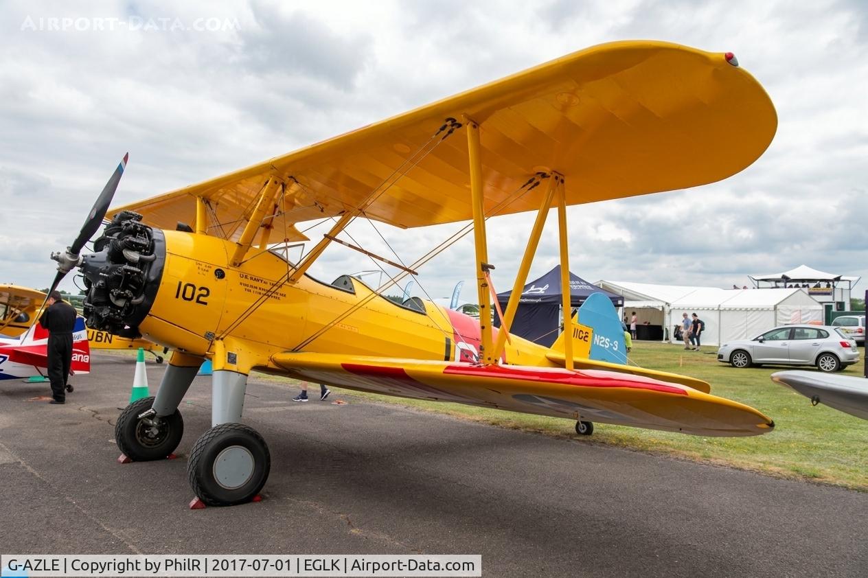 G-AZLE, 1940 Boeing E-75 C/N 75-8543, 1102 (G-AZLE) 1940 Boeing A75N1 Stearman USN Blackbushe 75th Anniversary 