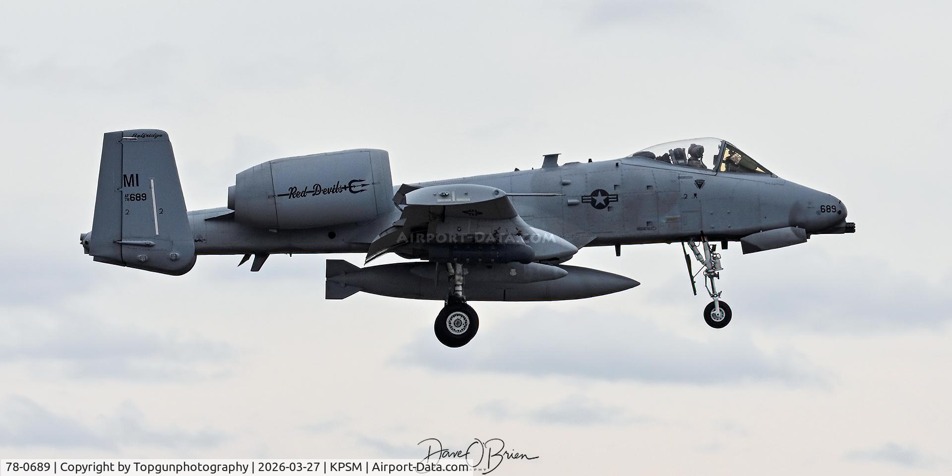 78-0689, 1979 Fairchild Republic A-10C Thunderbolt II C/N A10-0309, 107th FS	Selfridge ANG, MI