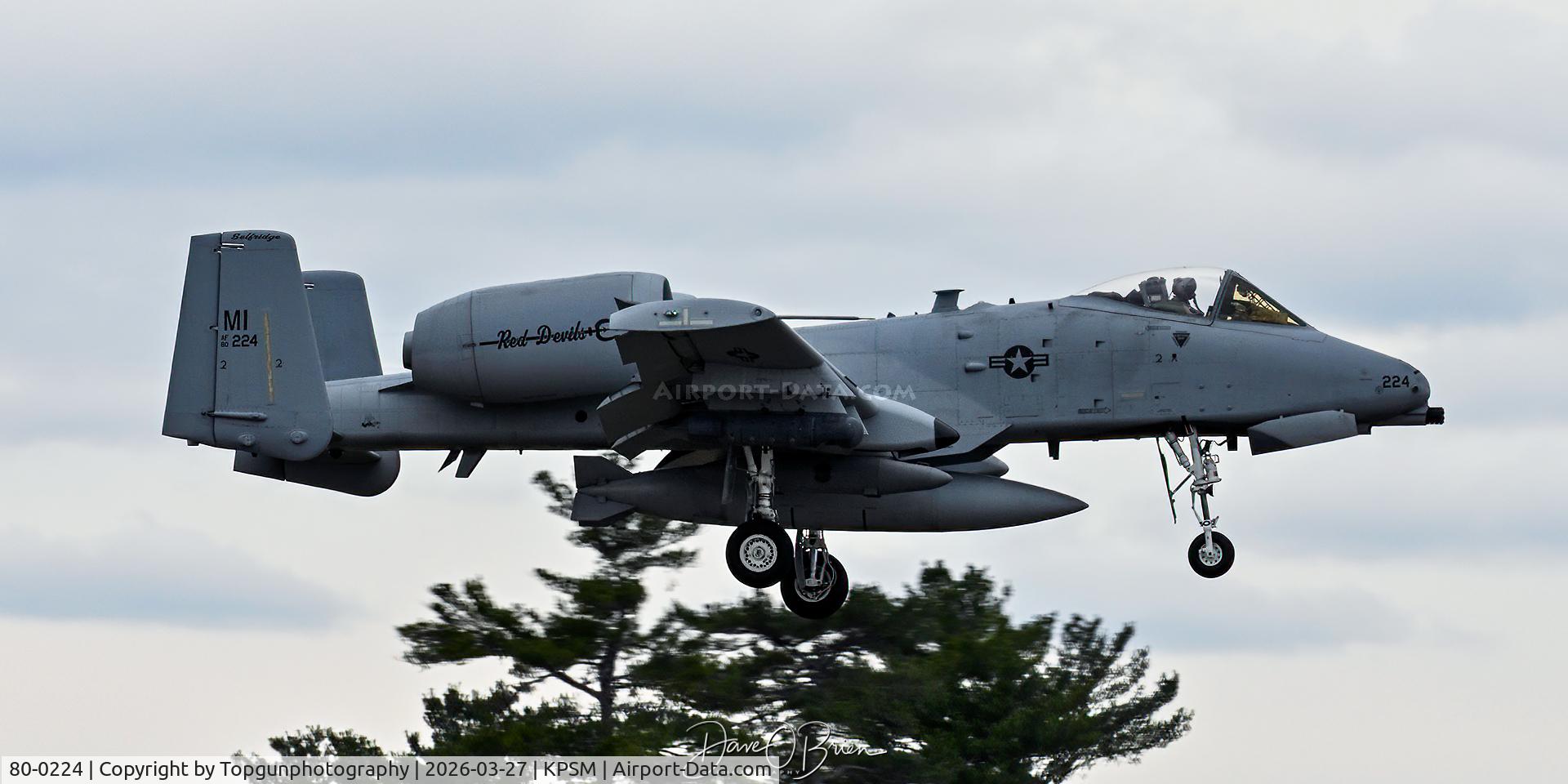 80-0224, 1980 Fairchild Republic A-10C Thunderbolt II C/N A10-0574, DEMON12