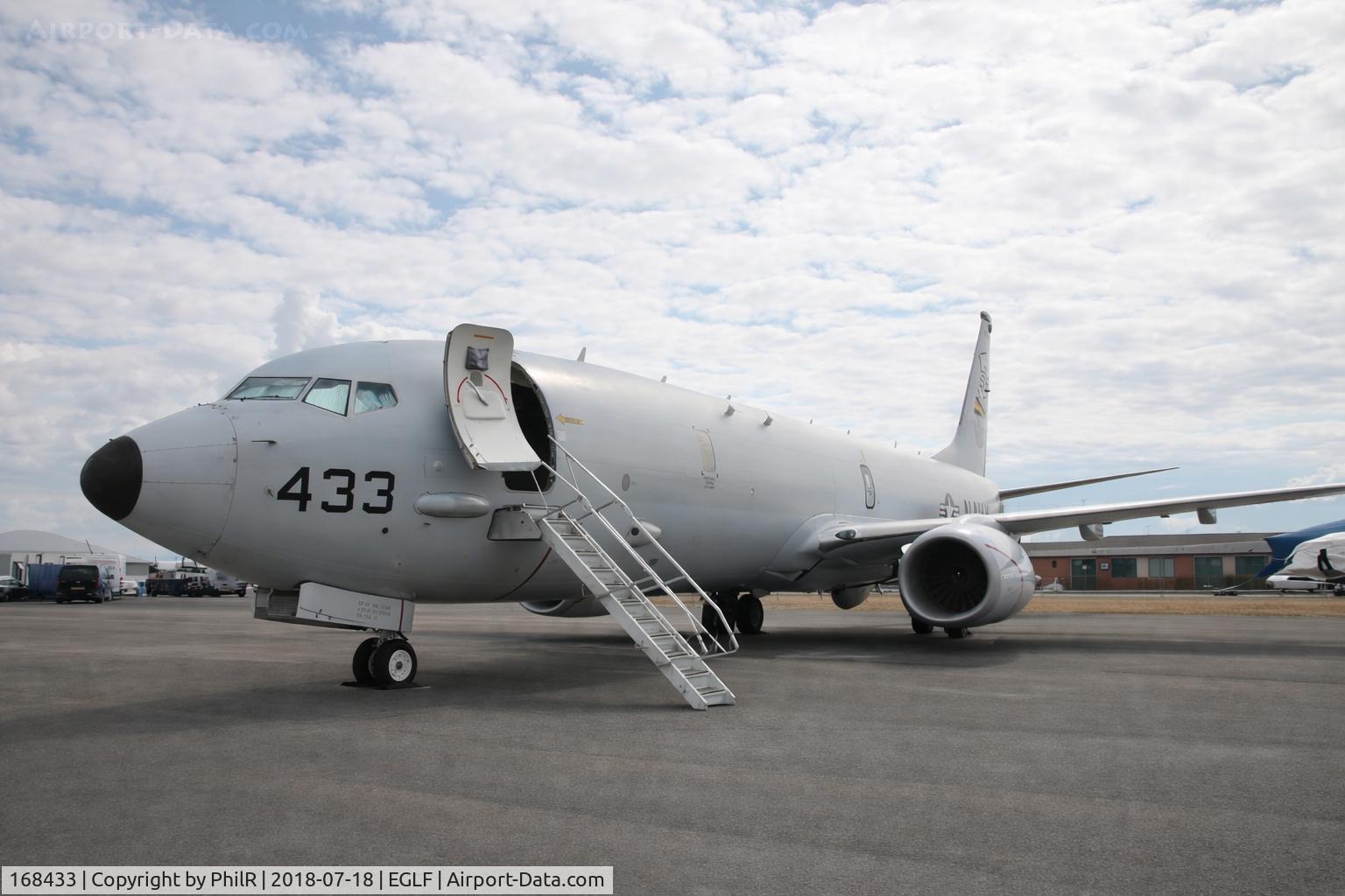 168433, 2012 Boeing P-8A Poseidon (737-8FV) C/N 40813, 168433 2012 Boeing P-8A Poseidon USN FIA 