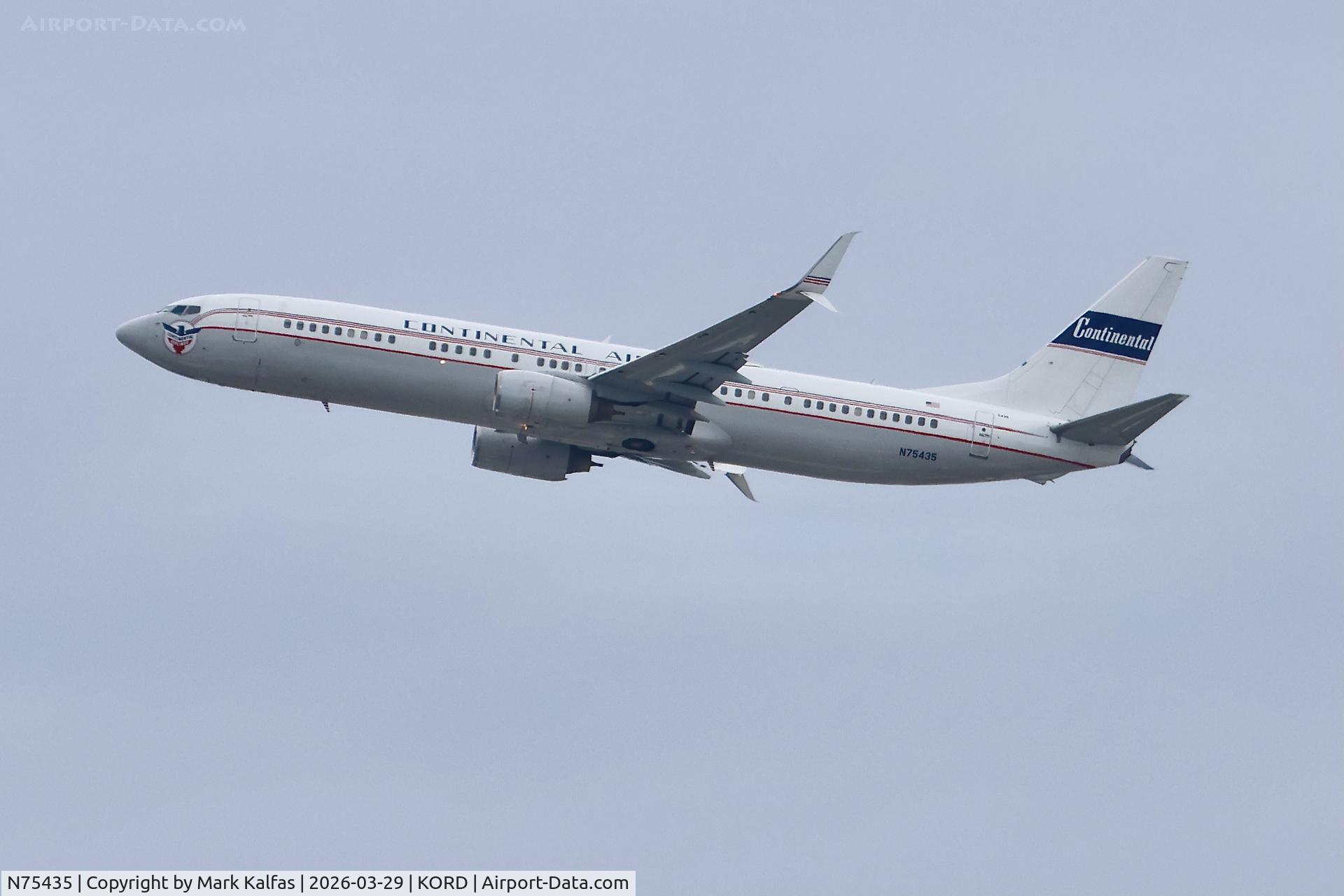 N75435, 2009 Boeing 737-924/ER C/N 33529, B738 United Airlines Boeing 737-924/ER N75435 departing 27L KORD