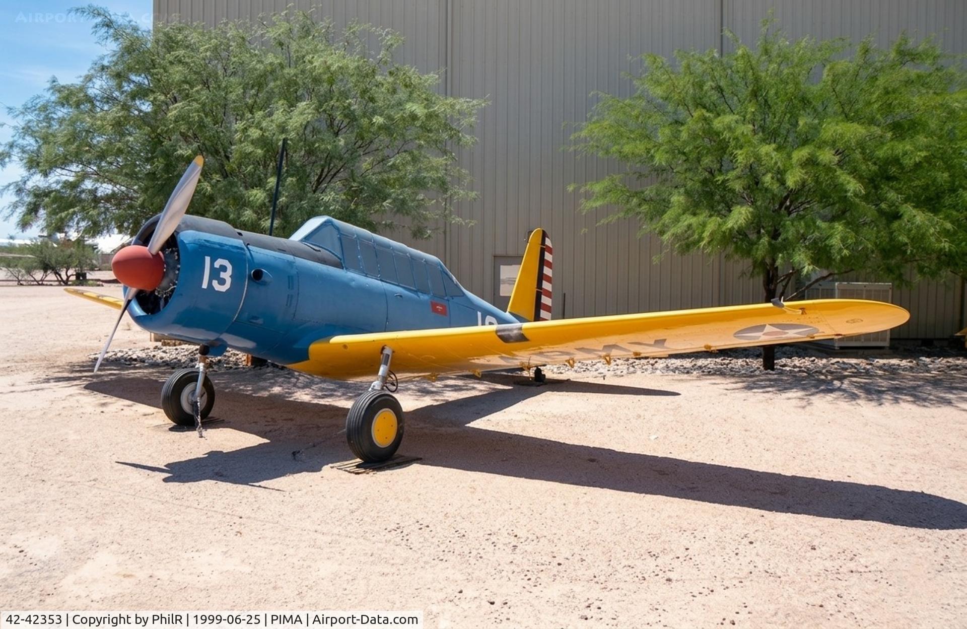 42-42353, 1943 Vultee BT-13A Valiant C/N 74-9103, 42-42353 1943 Vultee BT-13A Valiant USAAC Pima 