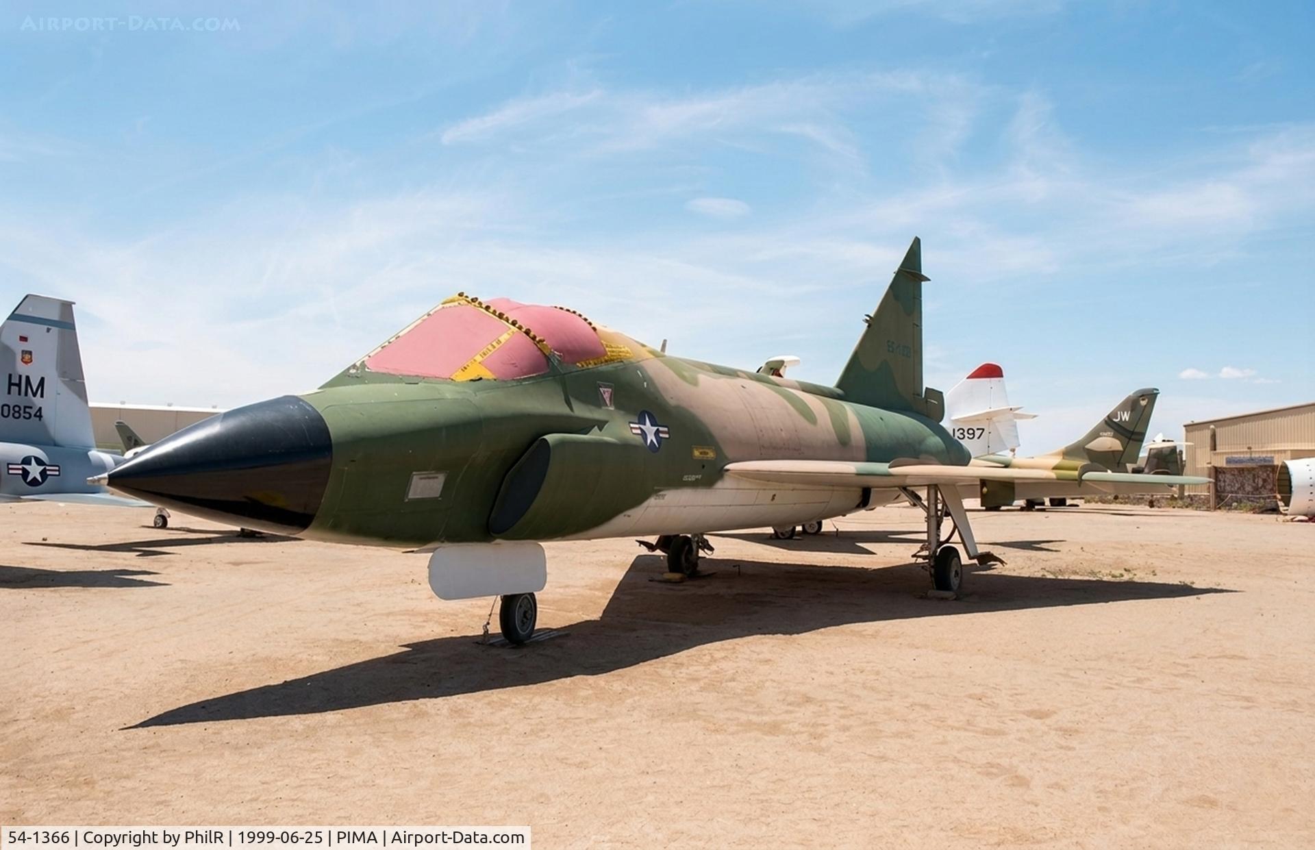 54-1366, 1954 Convair TF-102A Delta Dagger C/N Not found 54-1366, 54-1366 1956 Convair TF-102A Delta Dagger USAF Pima
