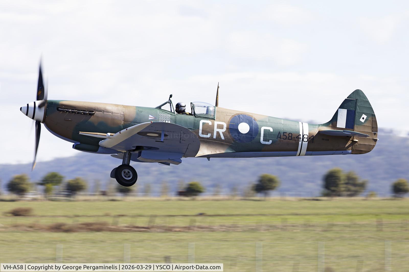 VH-A58, VICKERS-ARMSTRONGS LTD SPITFIRE MK. VIIIc C/N 6S 583793, Warbirds Over Scone 2026.