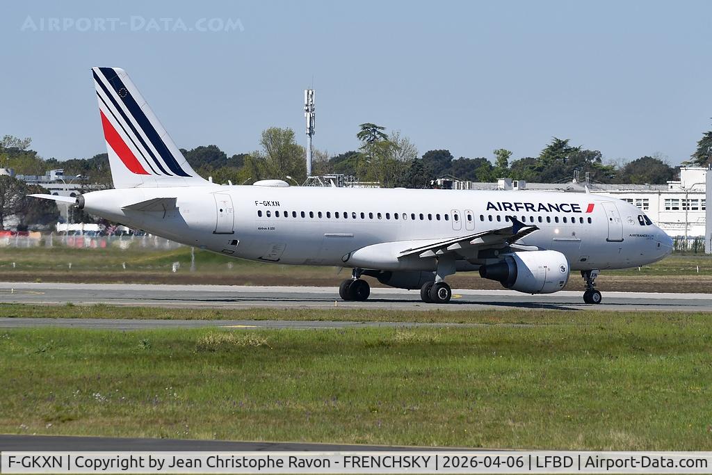 F-GKXN, 2006 Airbus A320-214 C/N 3008, Bordeaux (BOD)	Paris (CDG)	AF7433