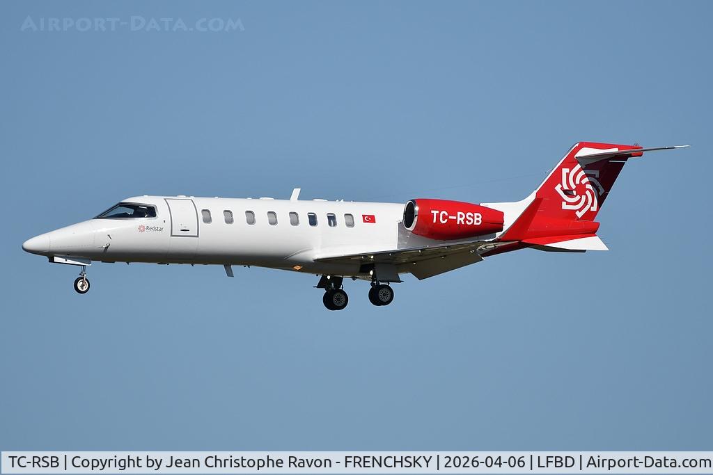 TC-RSB, 2006 Learjet 45 C/N 45-294, London (BQH)	Bordeaux (BOD)	RHH35
