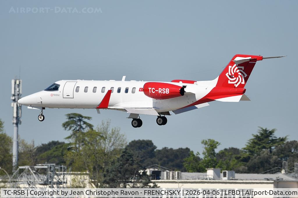 TC-RSB, 2006 Learjet 45 C/N 45-294, London (BQH)	Bordeaux (BOD)	RHH35