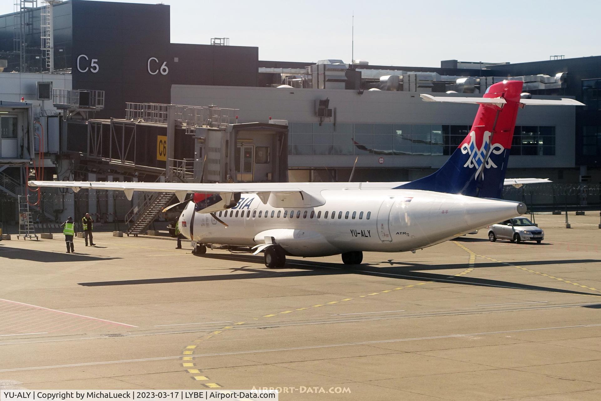 YU-ALY, 2015 Aérospatiale 72-600 C/N 1259, At Nikola Tesla airport