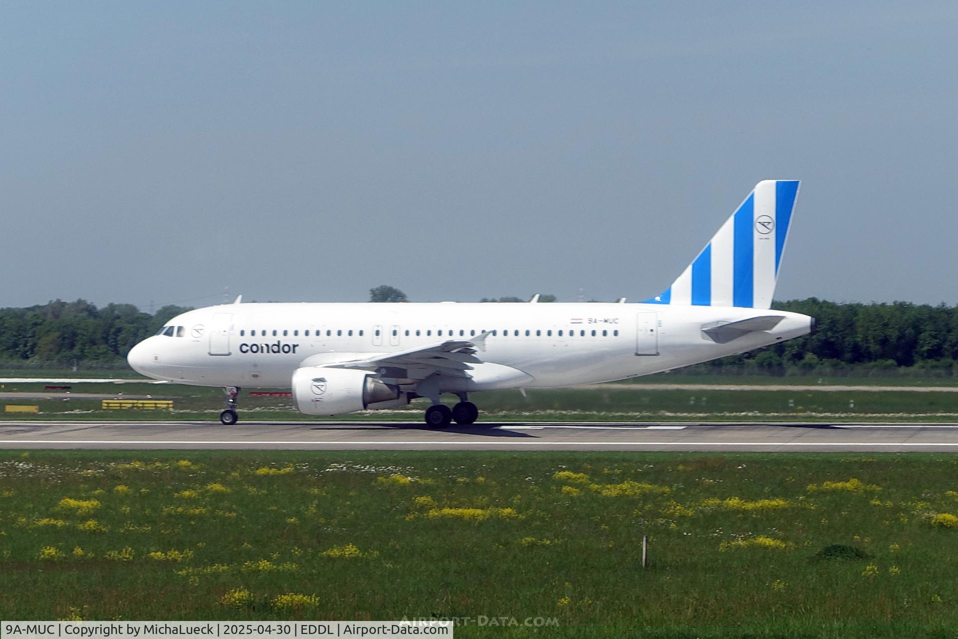 9A-MUC, 2011 Airbus A319-112 C/N 4691, Operated by Fly Air41 Airways for Condor
