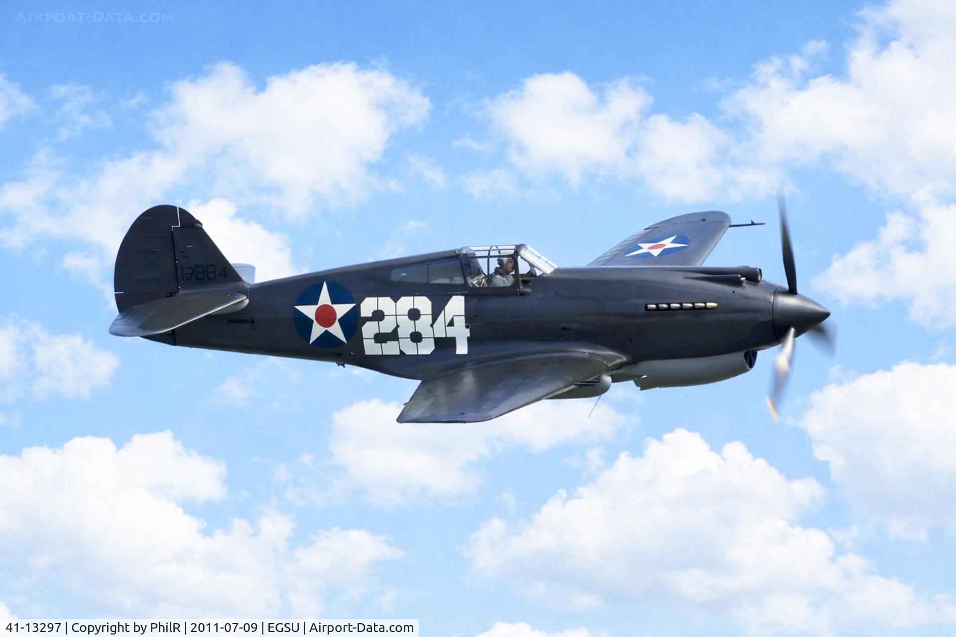 41-13297, 1941 Curtiss P-40B Warhawk C/N 16073, 41-13297 (G-CDWH) 1941 Curtiss P-40B Warhawk USAAC Flying Legends Duxford 