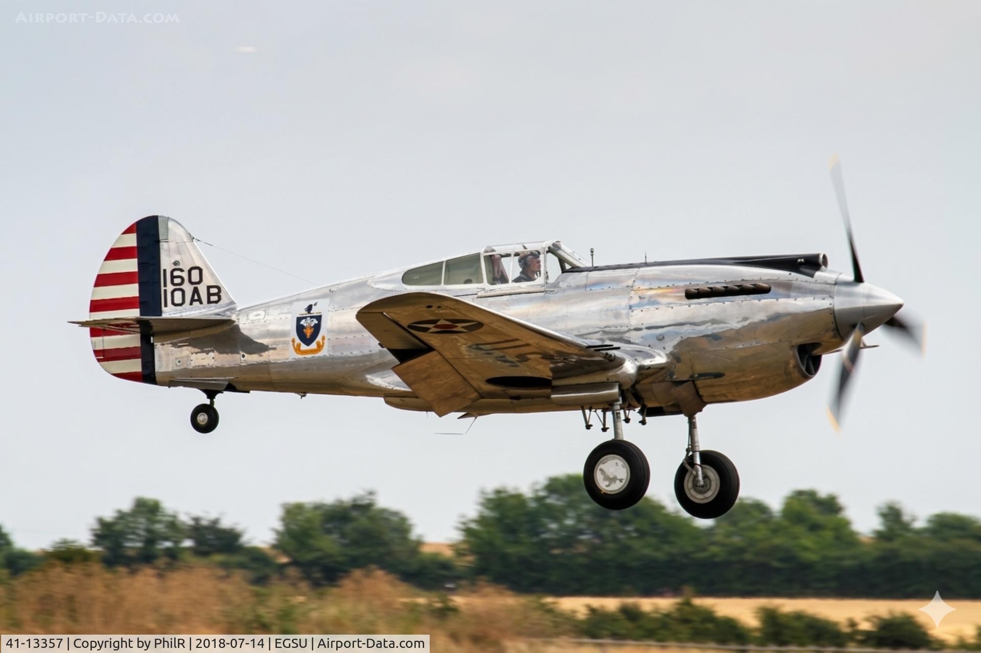 41-13357, 1941 Curtiss P-40C Warhawk C/N 16161, 41-13357 (G-CIIO, N80FR) 1941 Curtiss P-40C Warhawk llb Flying Legends Duxford 