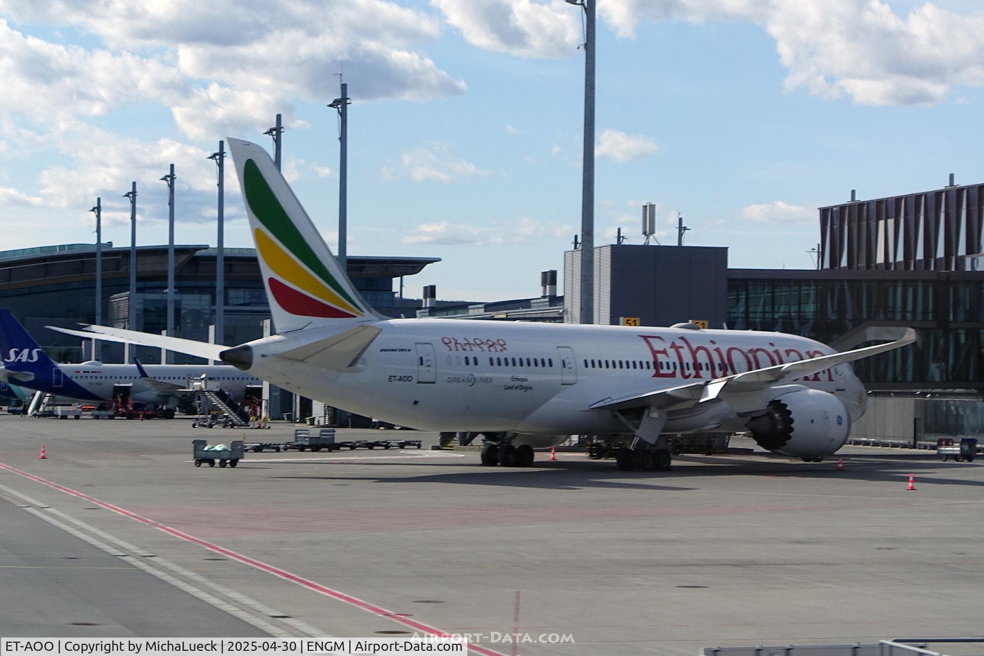 ET-AOO, 2012 Boeing 787-8 Dreamliner C/N 34743, At Oslo Gardermoen
