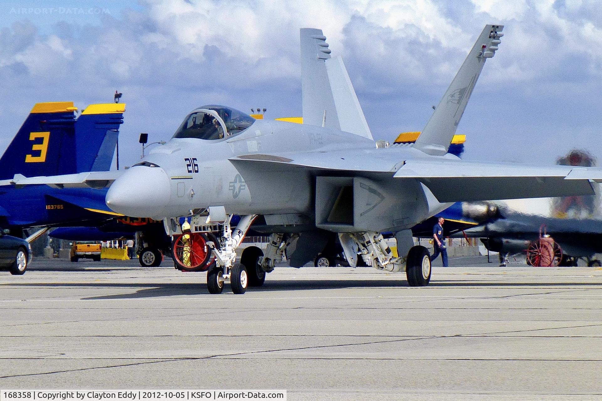 168358, Boeing F/A-18E Super Hornet C/N E-208, Fleet Week San Francisco SFO 2012