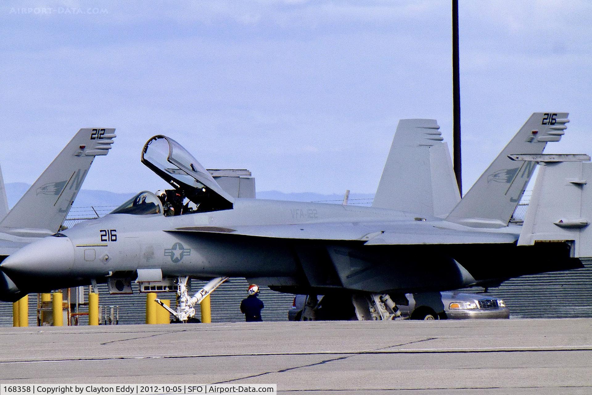 168358, Boeing F/A-18E Super Hornet C/N E-208, Fleet Week San Francisco SFO 2012