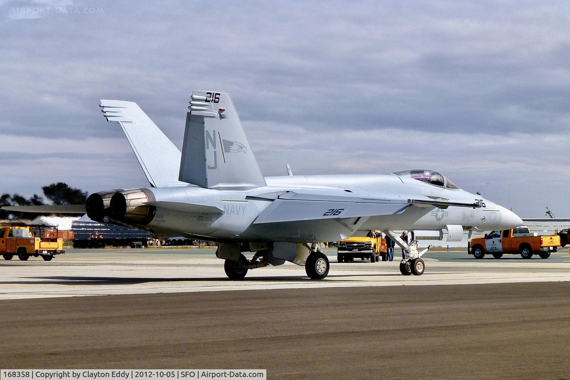 168358, Boeing F/A-18E Super Hornet C/N E-208, Fleet Week San Francisco SFO 2012