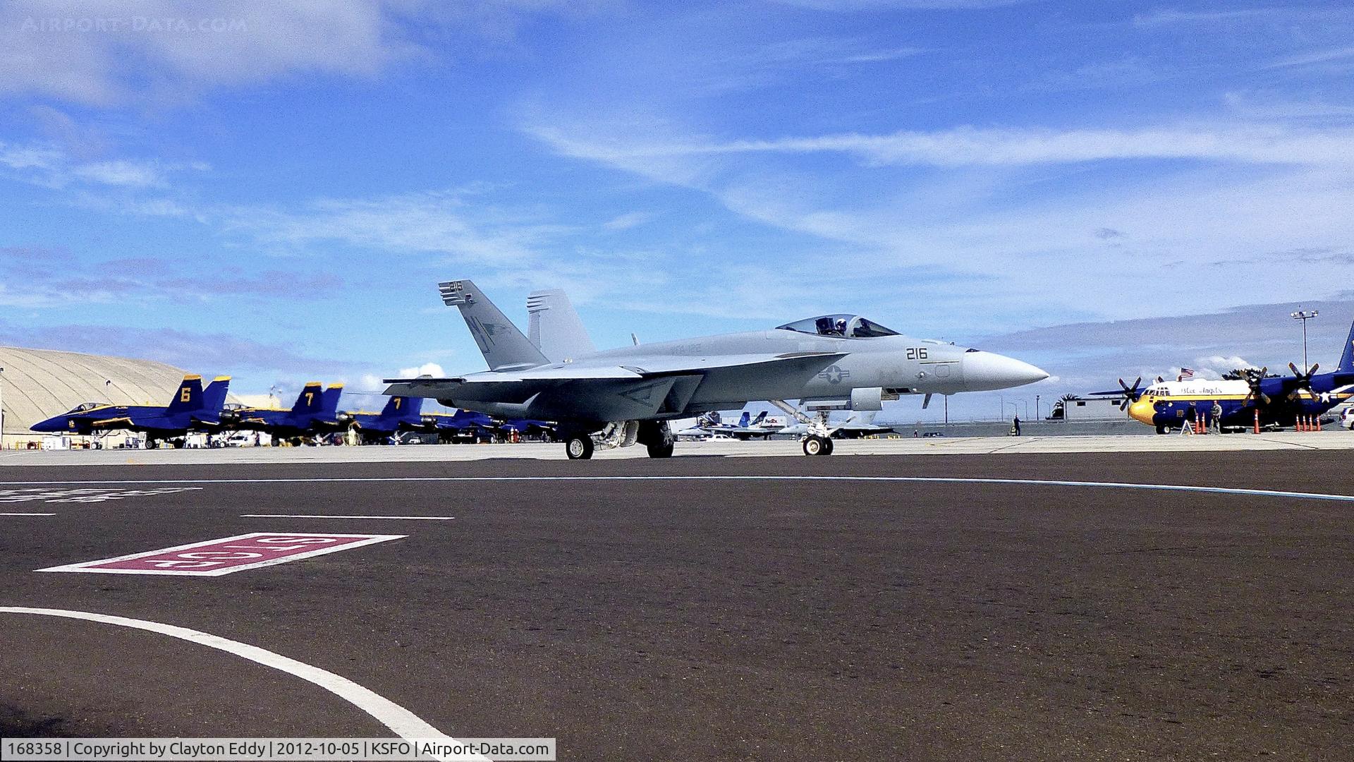 168358, Boeing F/A-18E Super Hornet C/N E-208, Fleet Week San Francisco SFO 2012