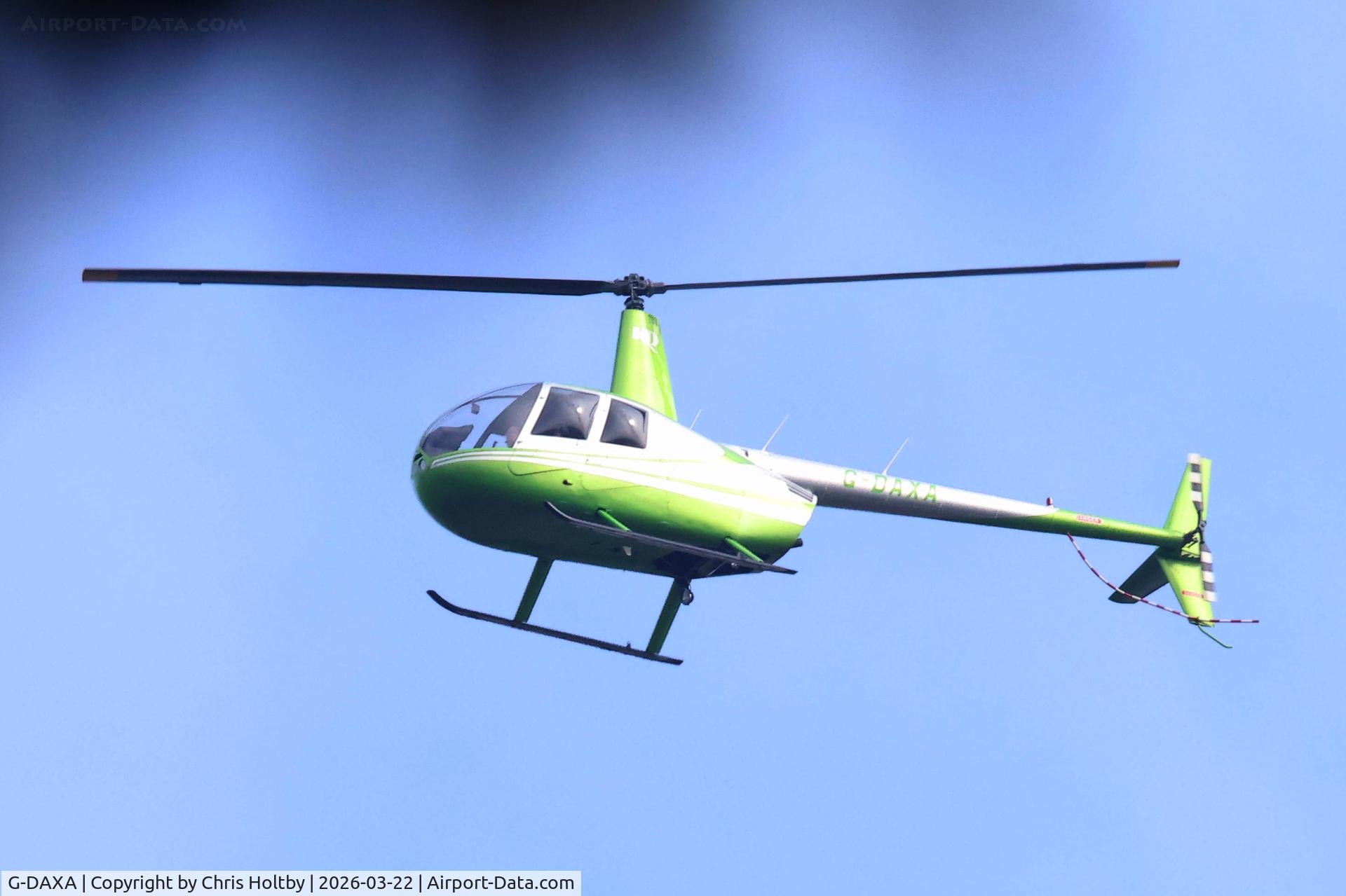 G-DAXA, 2008 ROBINSON HELICOPTER CO R44 Raven II C/N 12295, Over Potters Bar, Herts.