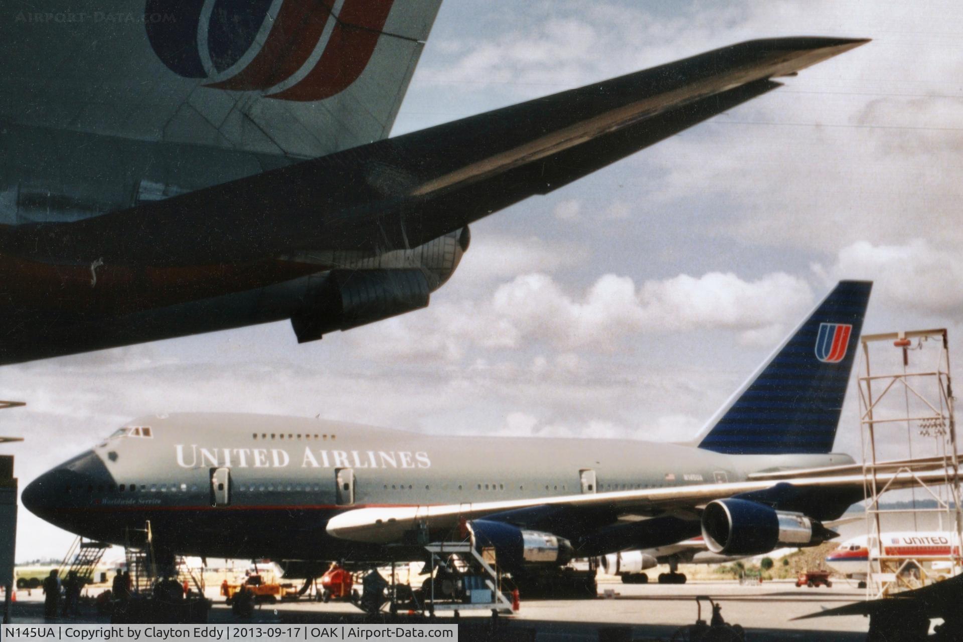 N145UA, 1977 Boeing 747SP-21 C/N 21441, Oakland airport 1990's