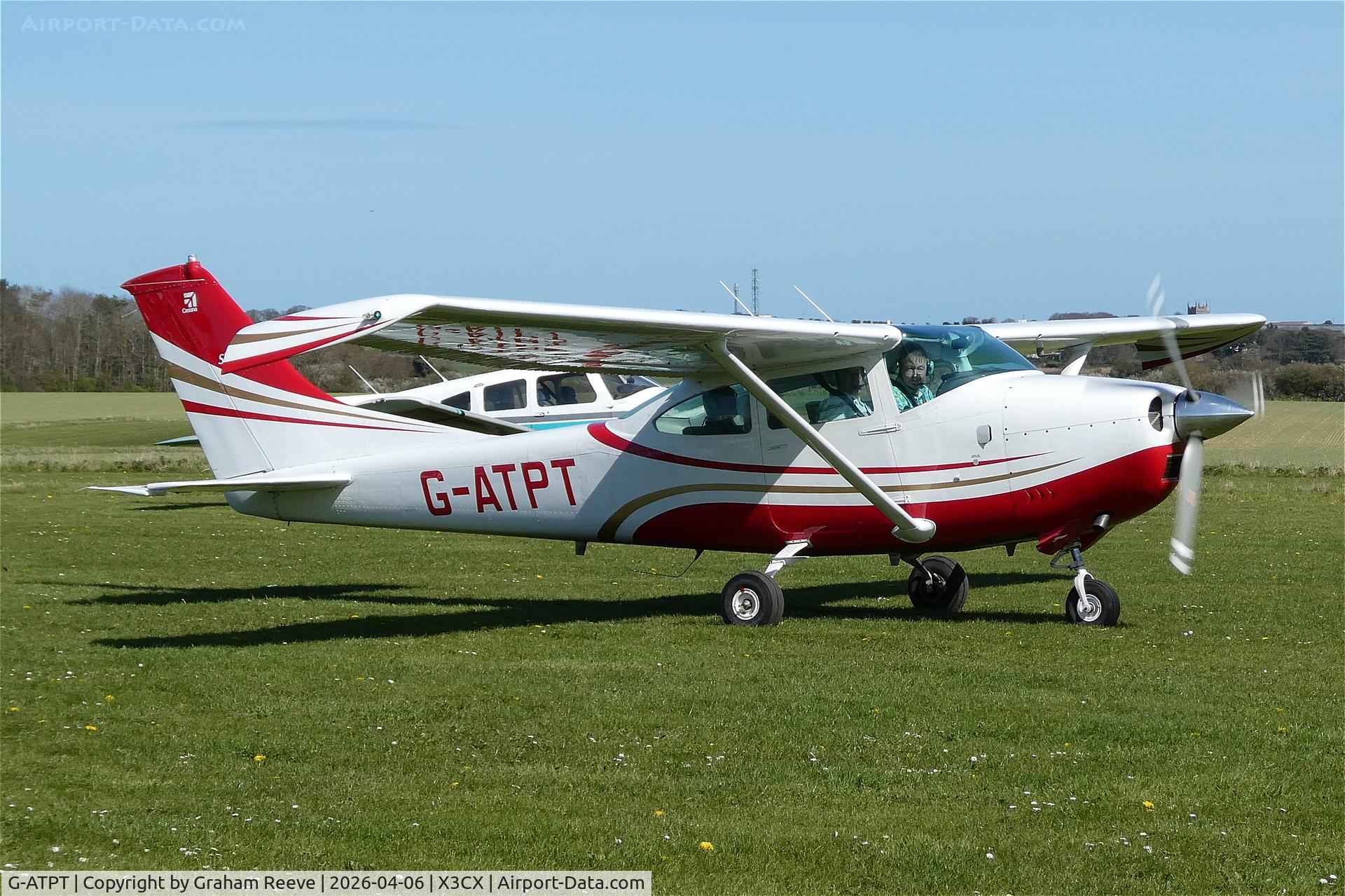 G-ATPT, 1966 Cessna 182J Skylane C/N 182-57056, Just landed at Northrepps.