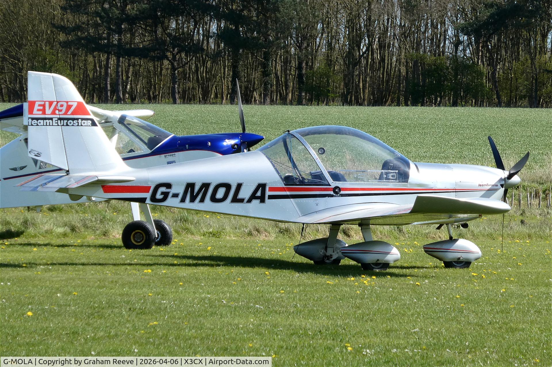 G-MOLA, 2012 Cosmik EV-97 TeamEurostar UK C/N 3937, Parked at Northrepps.