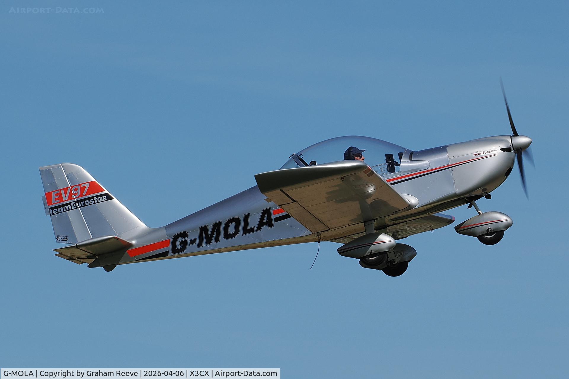 G-MOLA, 2012 Cosmik EV-97 TeamEurostar UK C/N 3937, Departing from Northrepps.