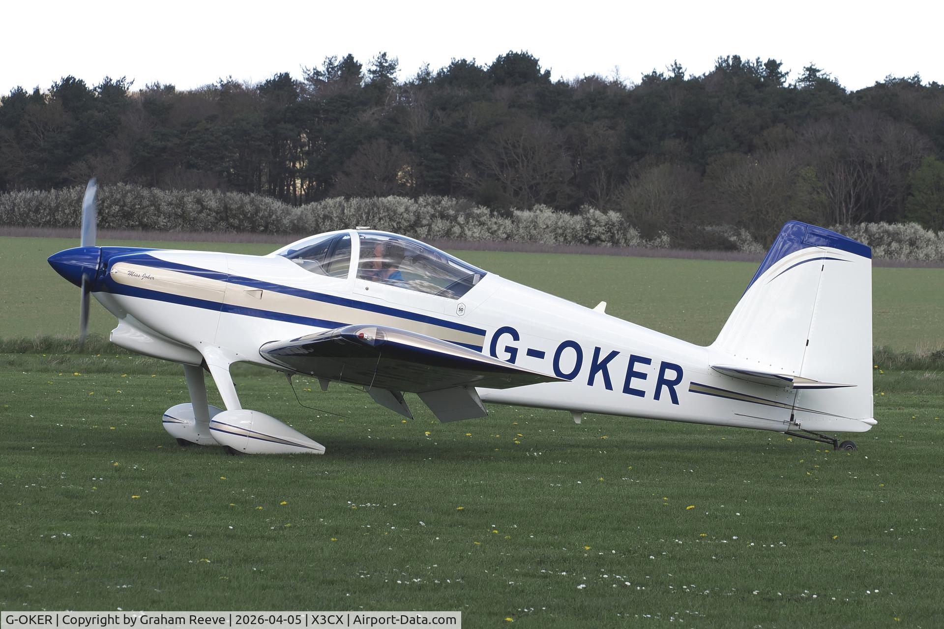 G-OKER, 2004 Vans RV-7 C/N PFA 323-14233, Parked at Northrepps.