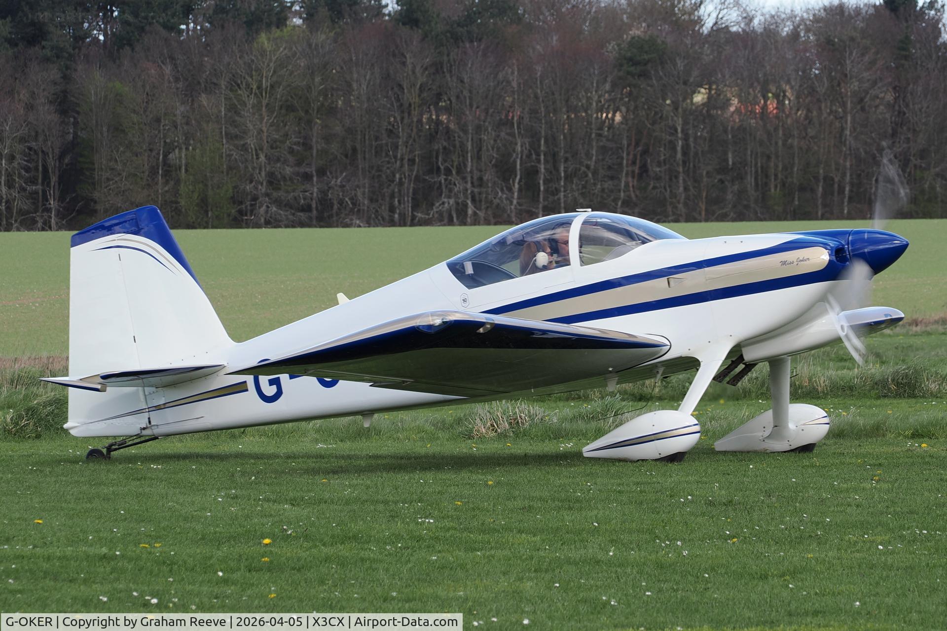 G-OKER, 2004 Vans RV-7 C/N PFA 323-14233, Just landed at Northrepps.