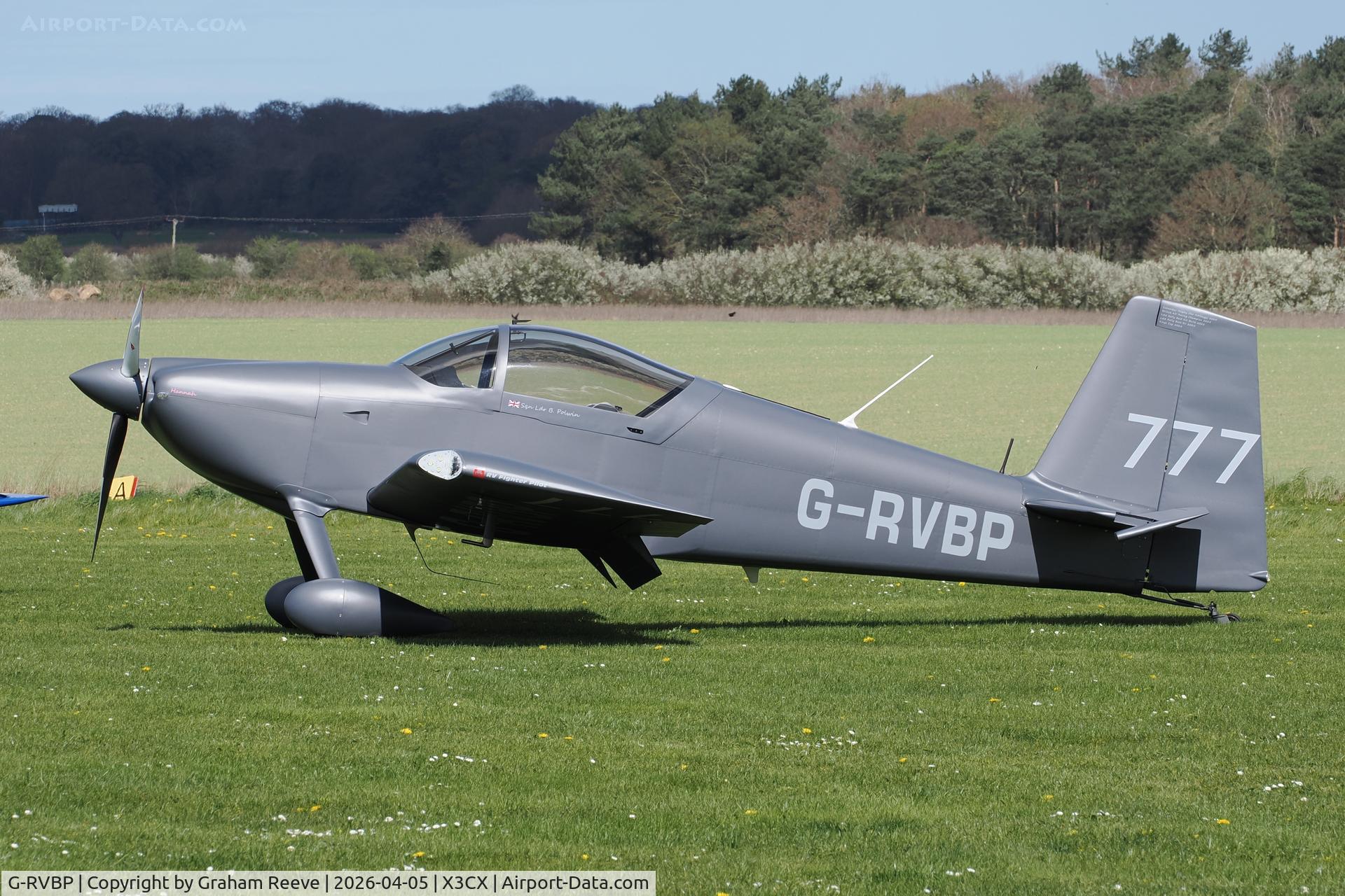 G-RVBP, 2018 Vans RV-7 C/N LAA 323-15569, Parked at Northrepps.