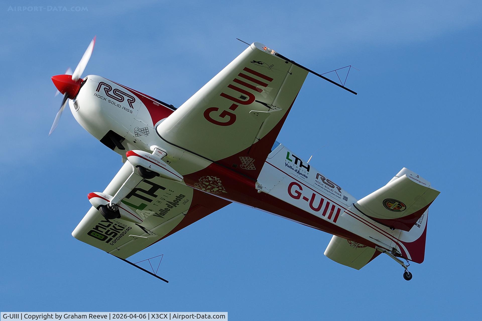 G-UIII, 2009 Extra EA-300/200 C/N 1042, Departing from Northrepps.