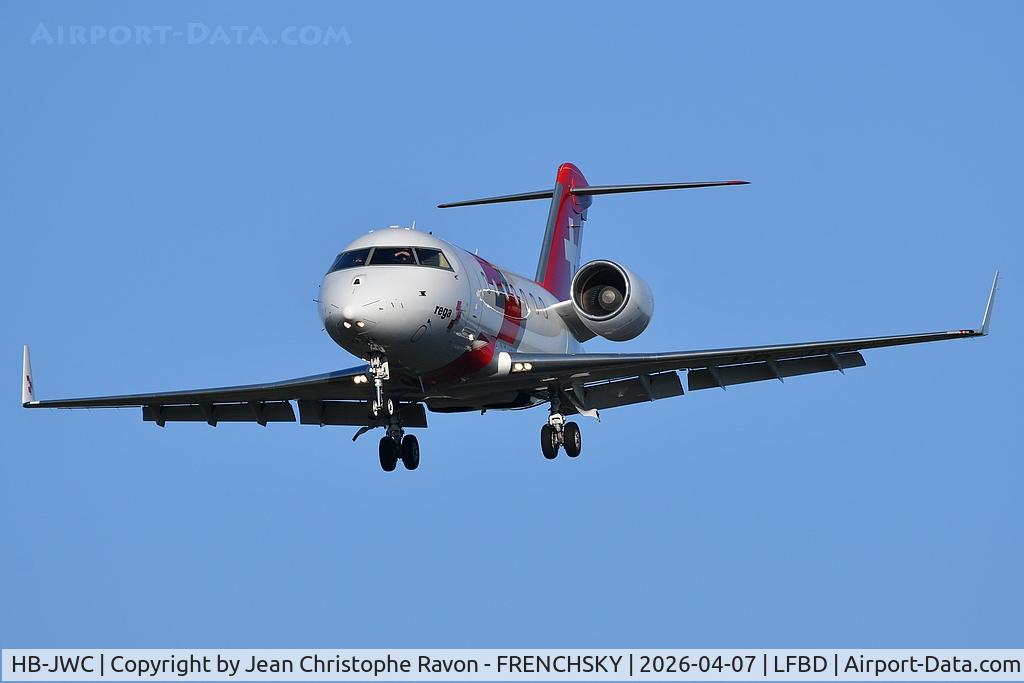HB-JWC, 2018 Bombardier Challenger 650 (CL-600-2B16) C/N 6114, Zurich (ZRH)	Bordeaux (BOD)	SAZ71