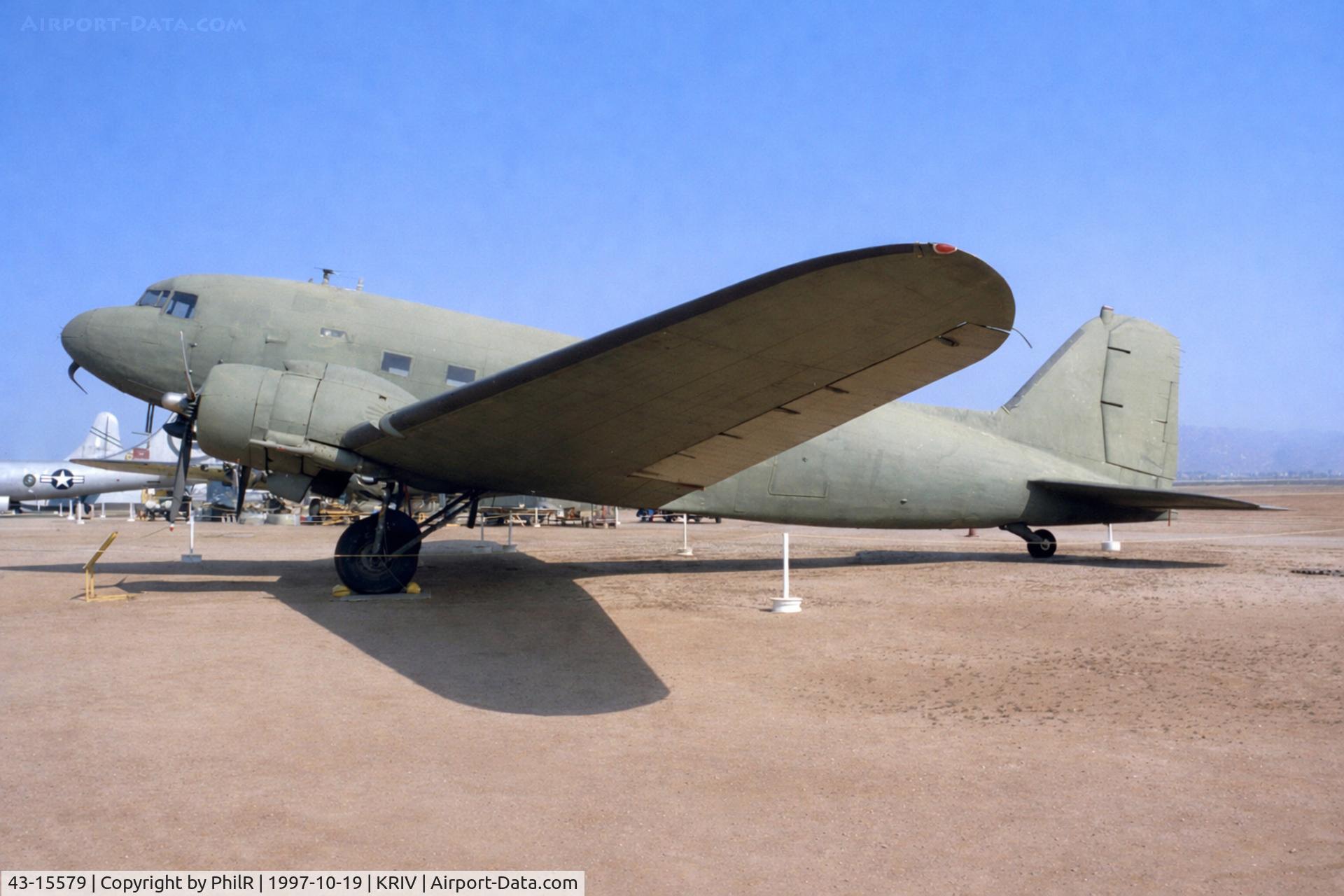 43-15579, 1943 Douglas VC-47A Skytrain C/N 20045, 43-15579 1944 Douglas VC-47A USAF March AFB Museum 
