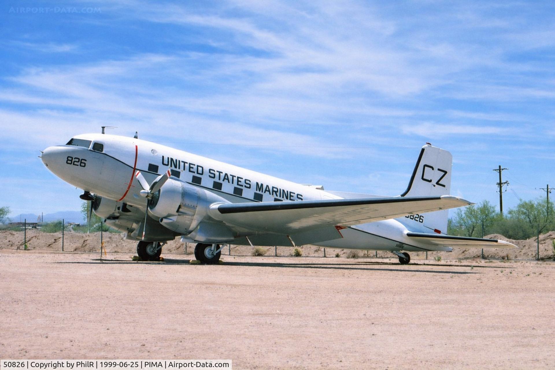 50826, Douglas C-117D C/N 43363, 50826 1943 C-117D USMC Pima 
