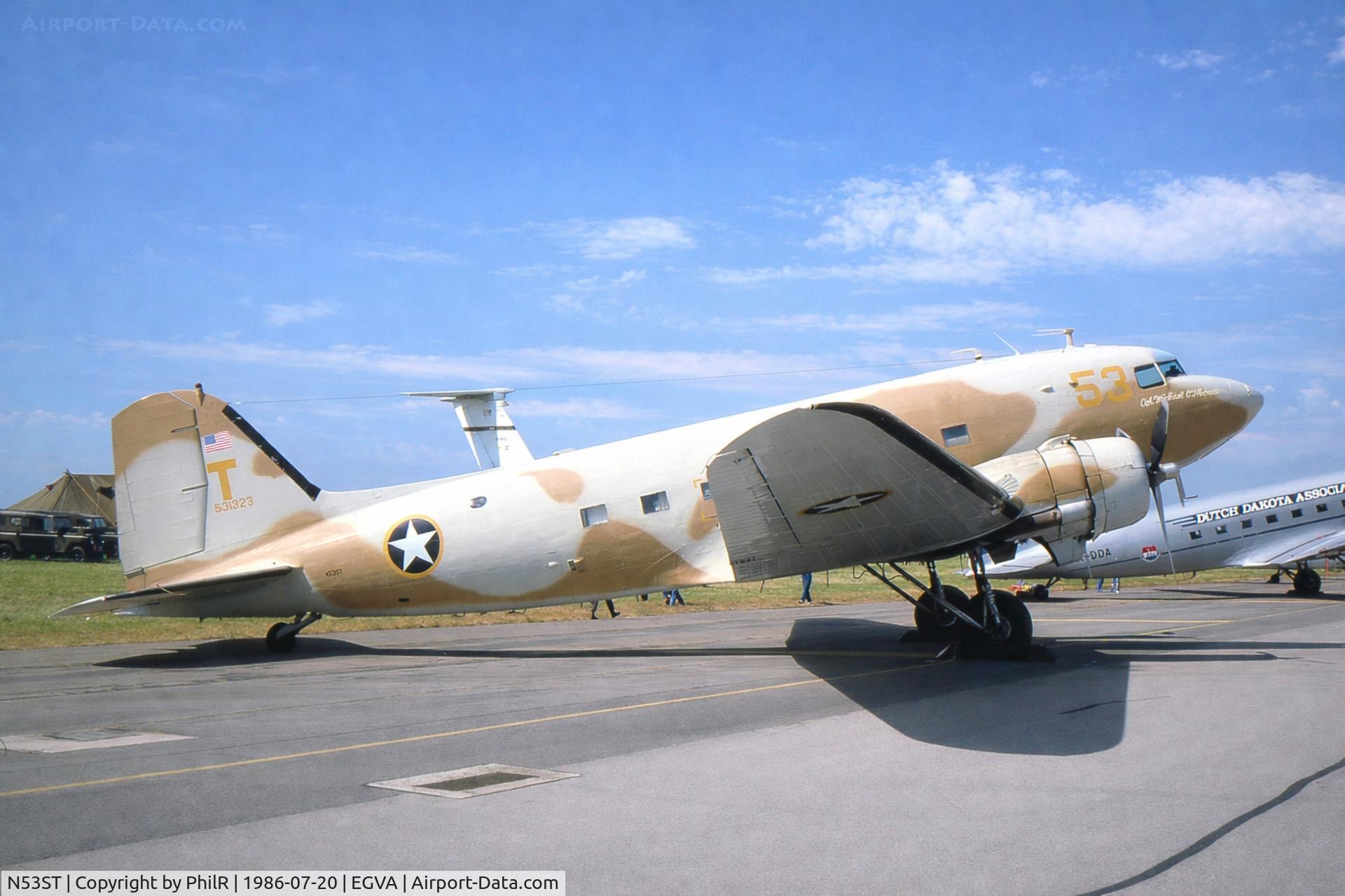 N53ST, 1943 Douglas DC3C (C-47A-20-DL) C/N 9380, 531323 (N53ST) 1943 C-47 USAF N53ST IAT