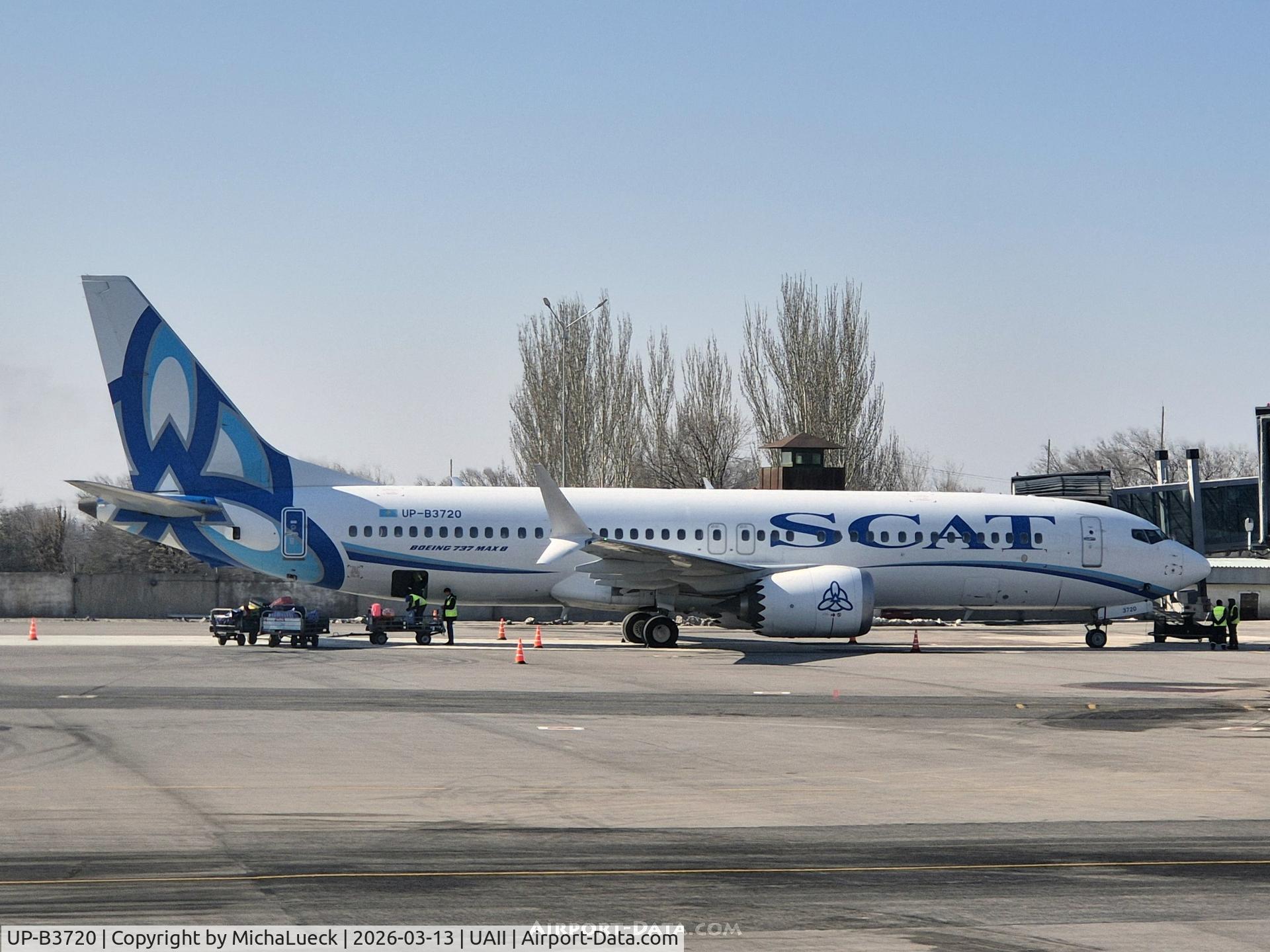 UP-B3720, 2018 Boeing 737-8 MAX C/N 61737, At Shymkent