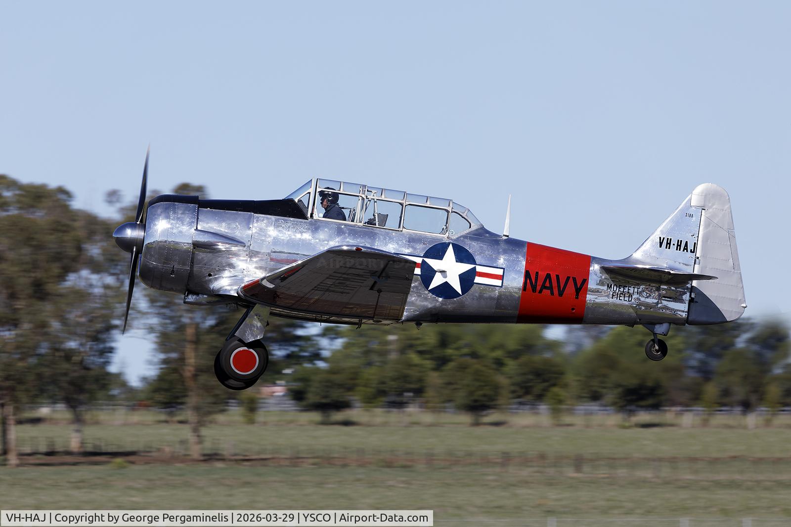 VH-HAJ, 1949 North American T-6G Texan C/N 168-290, Warbirds Over Scone 2026.