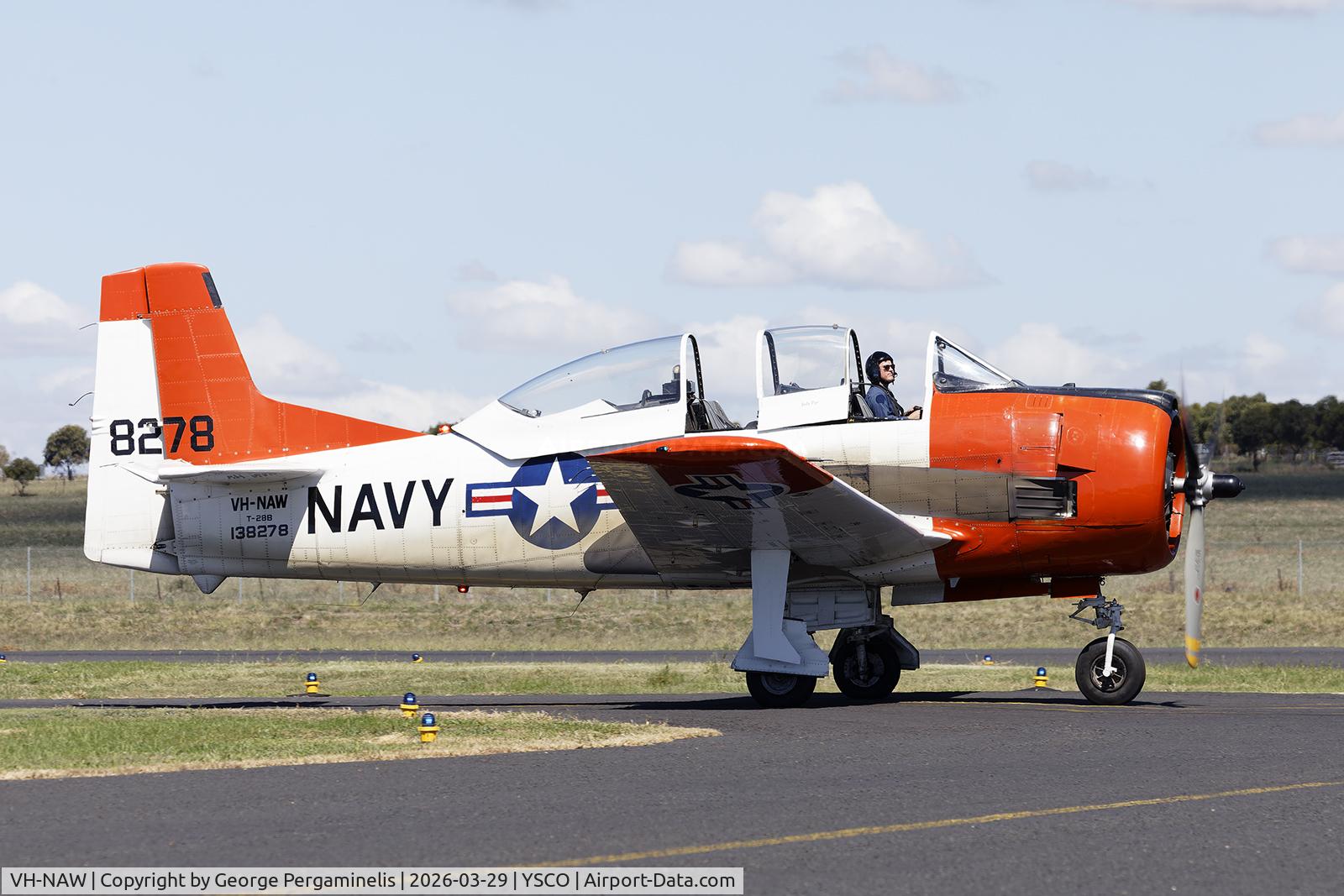 VH-NAW, 1962 North American T-28B Trojan C/N 200-349, Warbirds Over Scone 2026.