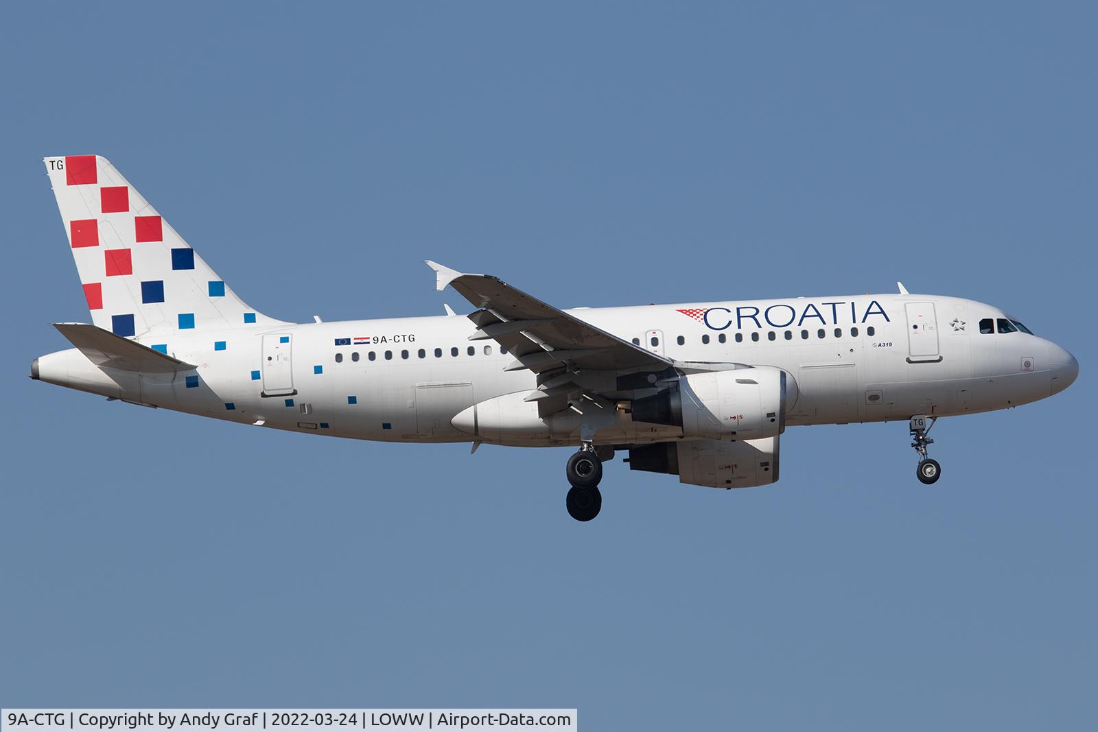 9A-CTG, 1998 Airbus A319-112 C/N 767, Croatia A319