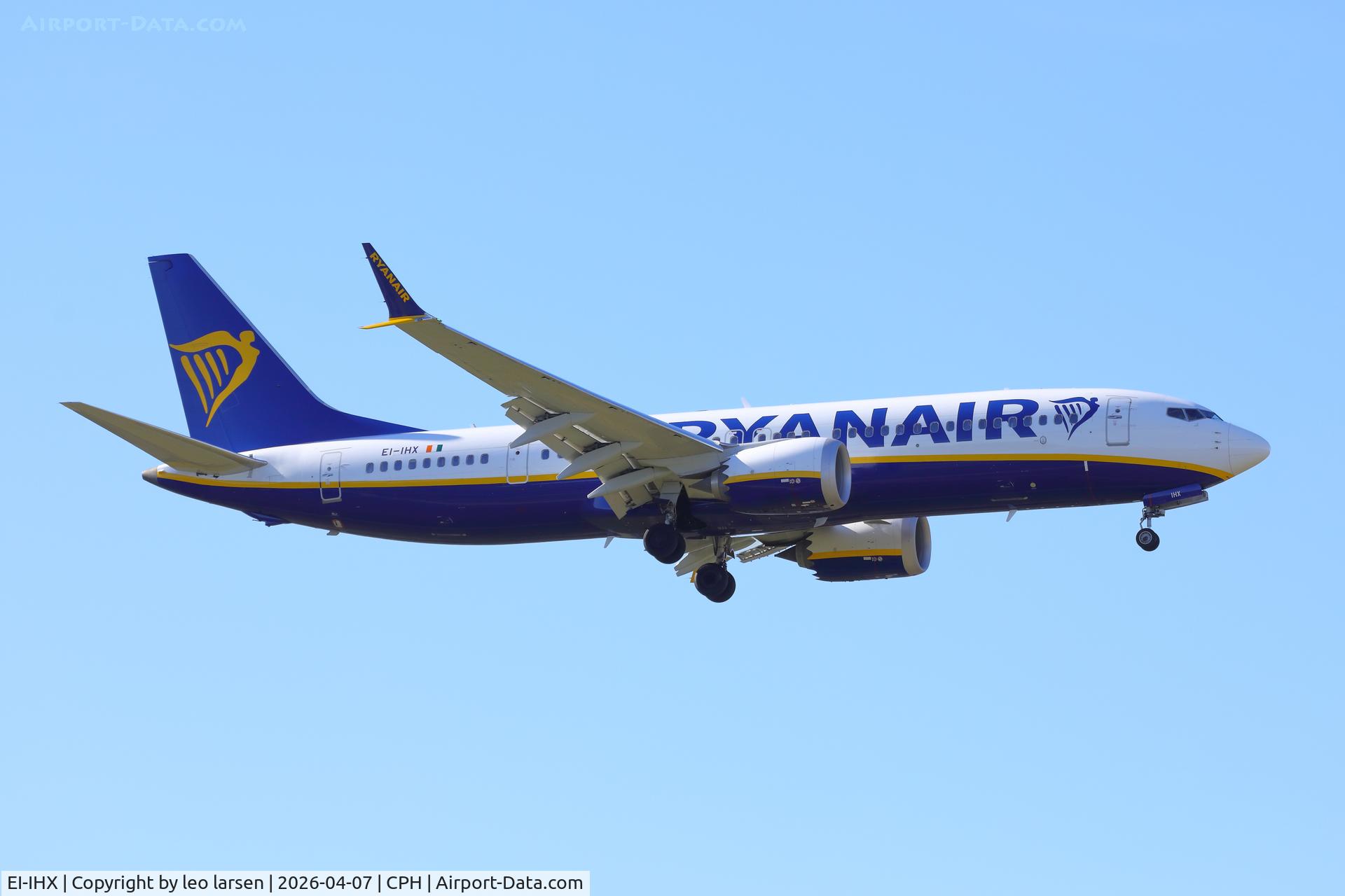 EI-IHX, Boeing 737-8 MAX C/N 67096, Copenhagen 7.4.2026