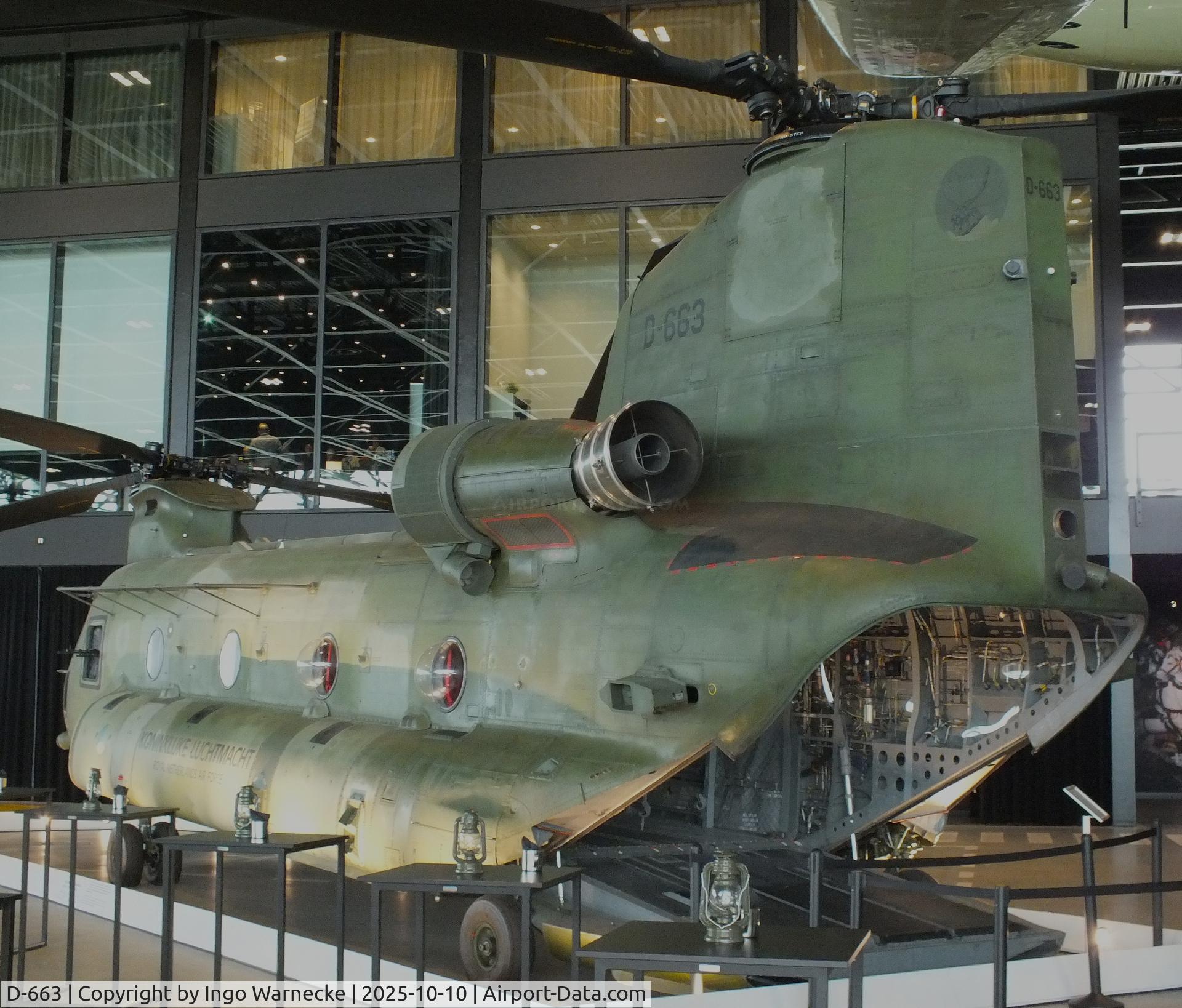 D-663, Boeing CH-47D Chinook C/N M.3663/NL-003, Boeing CH-47D Chinook at the Nationaal Militair Museum / National Military Museum, Soesterberg