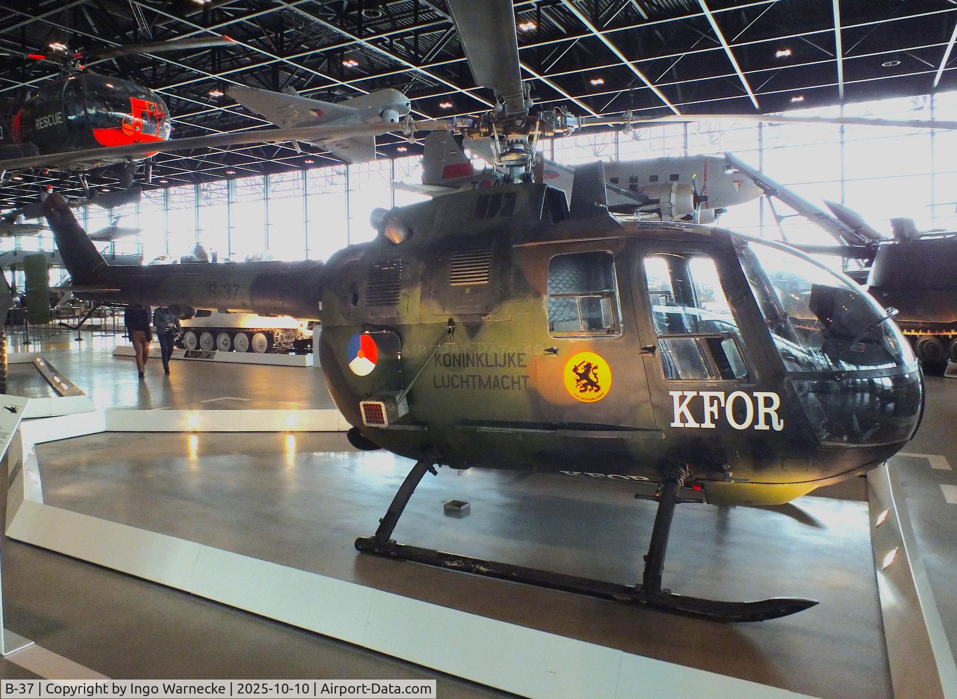 B-37, MBB Bo-105CB-4 C/N S-237, MBB Bo 105CB-4 at the Nationaal Militair Museum / National Military Museum, Soesterberg