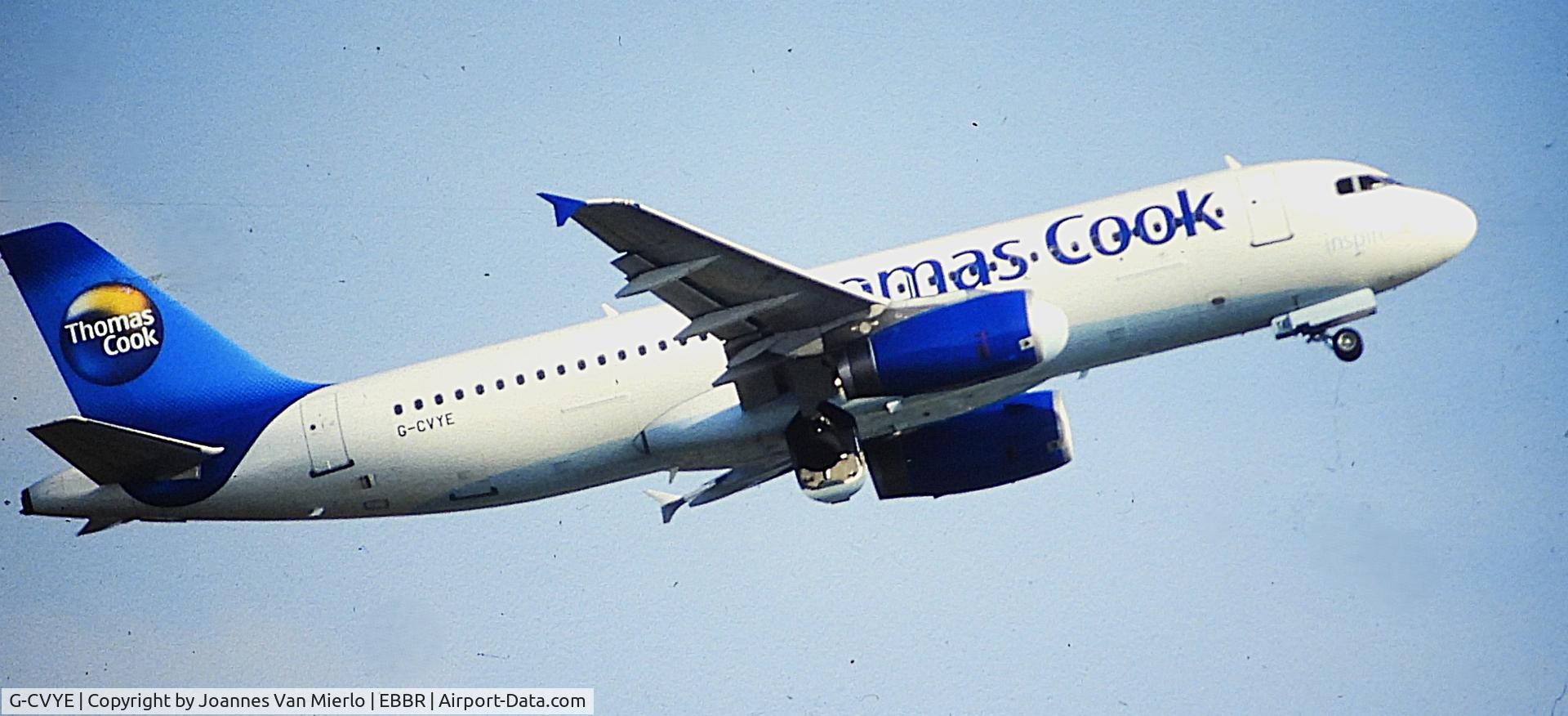 G-CVYE, 1993 Airbus A320-231 C/N 394, ex-slide