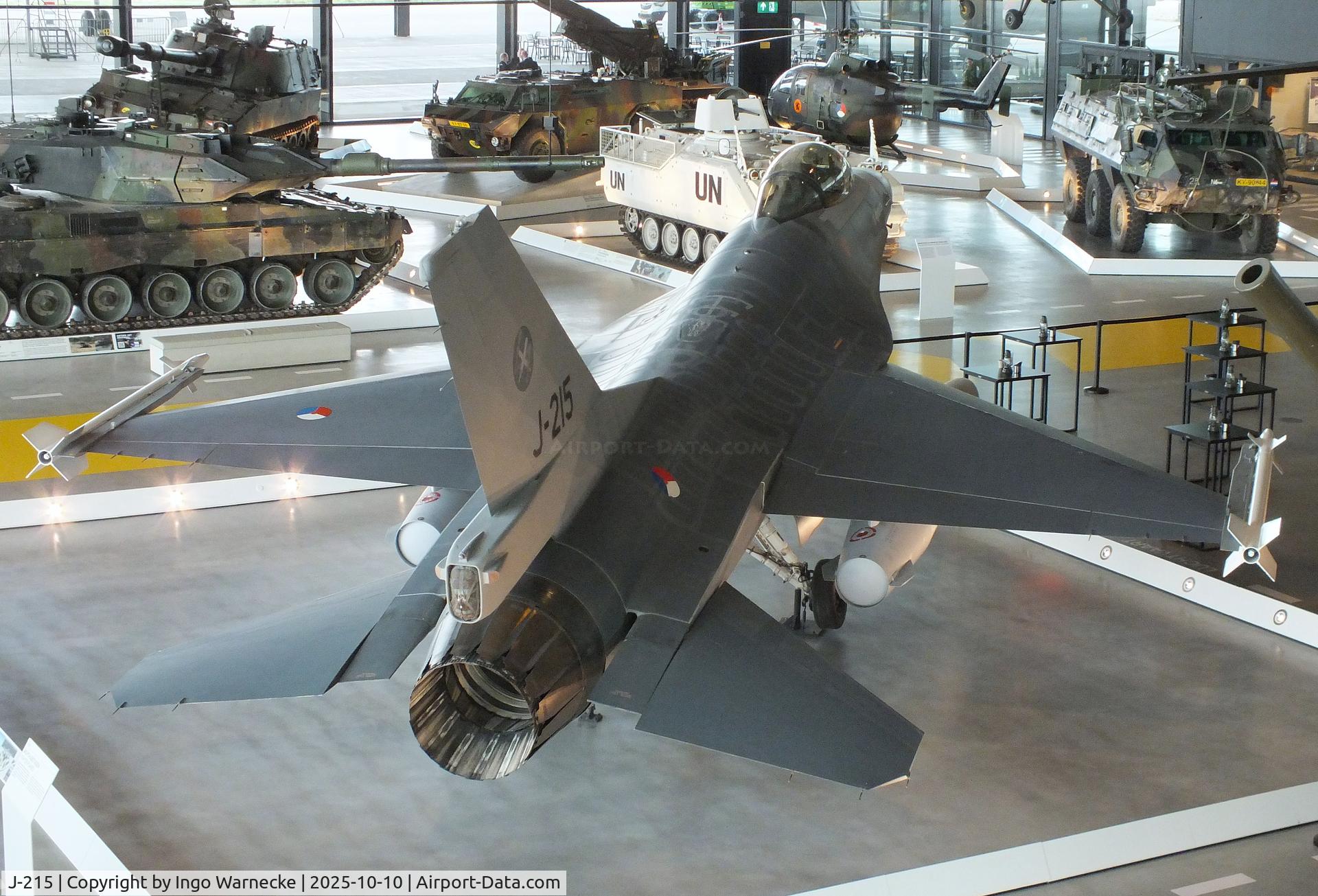 J-215, 1980 Fokker F-16A Fighting Falcon C/N 6D-4, General Dynamics (Fokker) F-16A Fighting Falcon at the Nationaal Militair Museum / National Military Museum, Soesterberg