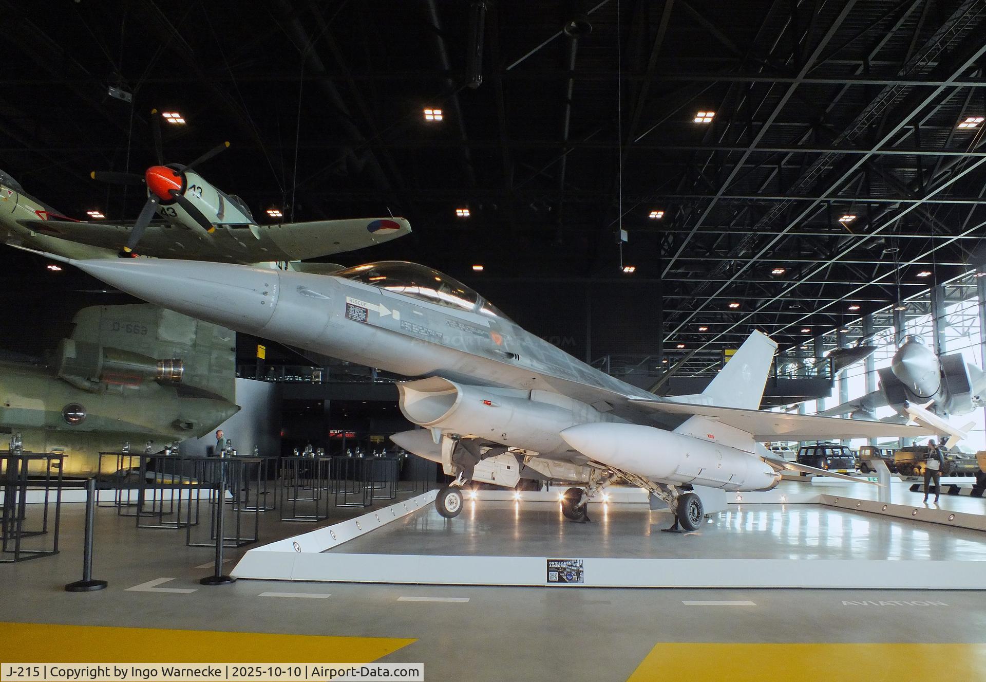 J-215, 1980 Fokker F-16A Fighting Falcon C/N 6D-4, General Dynamics (Fokker) F-16A Fighting Falcon at the Nationaal Militair Museum / National Military Museum, Soesterberg