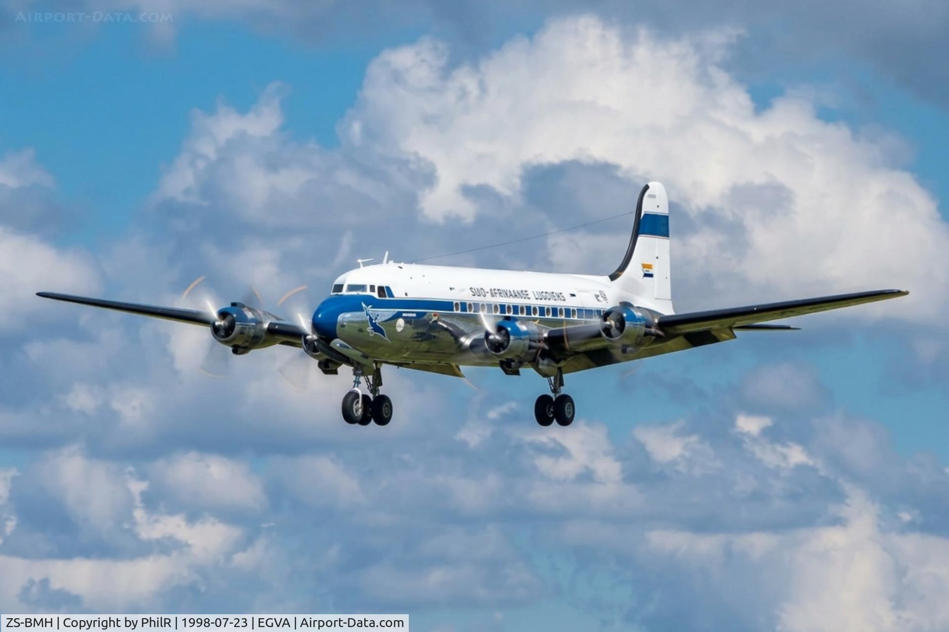 ZS-BMH, 1947 Douglas DC-4-1009 Skymaster C/N 43157, ZS-BMH 1947 DC-4 Skymaster 'Lebombo' SAA RIAT Fairford 