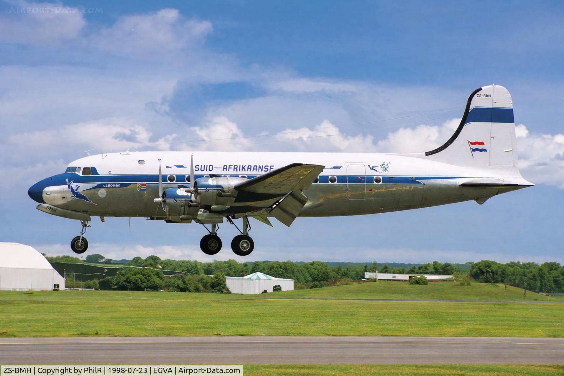 ZS-BMH, 1947 Douglas DC-4-1009 Skymaster C/N 43157, ZS-BMH 1947 DC-4 Skymaster 'Lebombo' SAA RIAT Fairford 