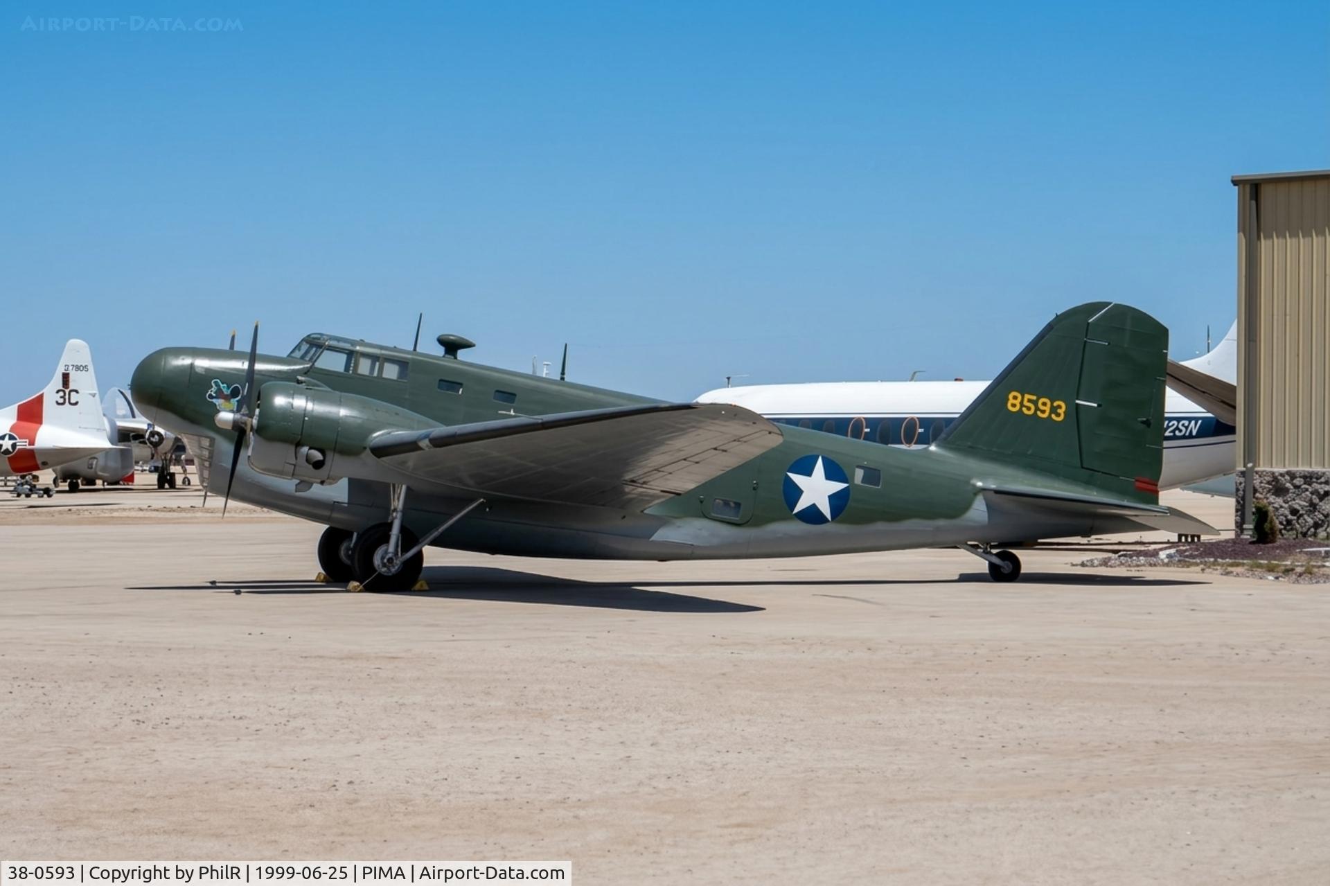 38-0593, 1938 Douglas B-18B Bolo C/N 2643, 38-0593 1938 Douglas B-18B Bolo USAAC Pima
