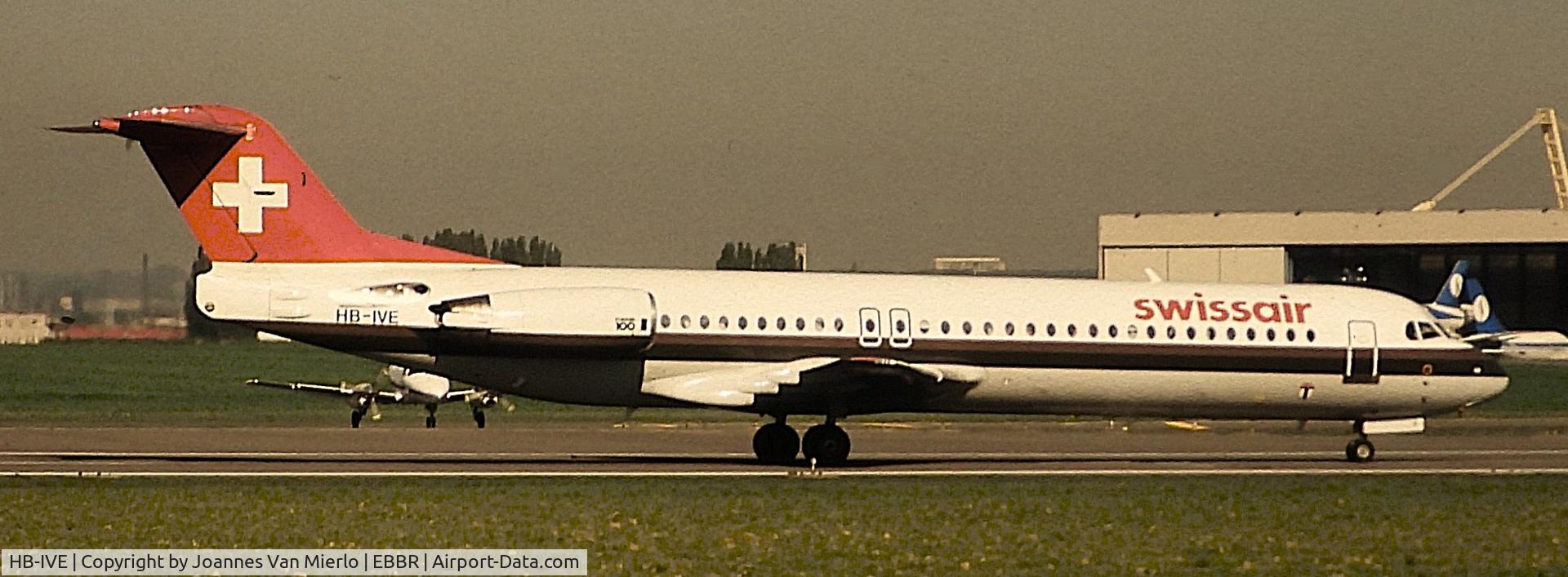HB-IVE, 1988 Fokker 100 (F-28-0100) C/N 11253, ex-slide
