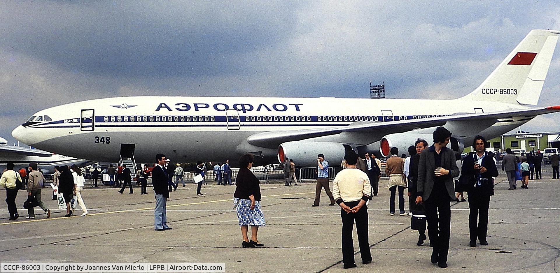 CCCP-86003, Ilyushin IL-86 C/N 51483200001, Ex-slide Le Bourget'81