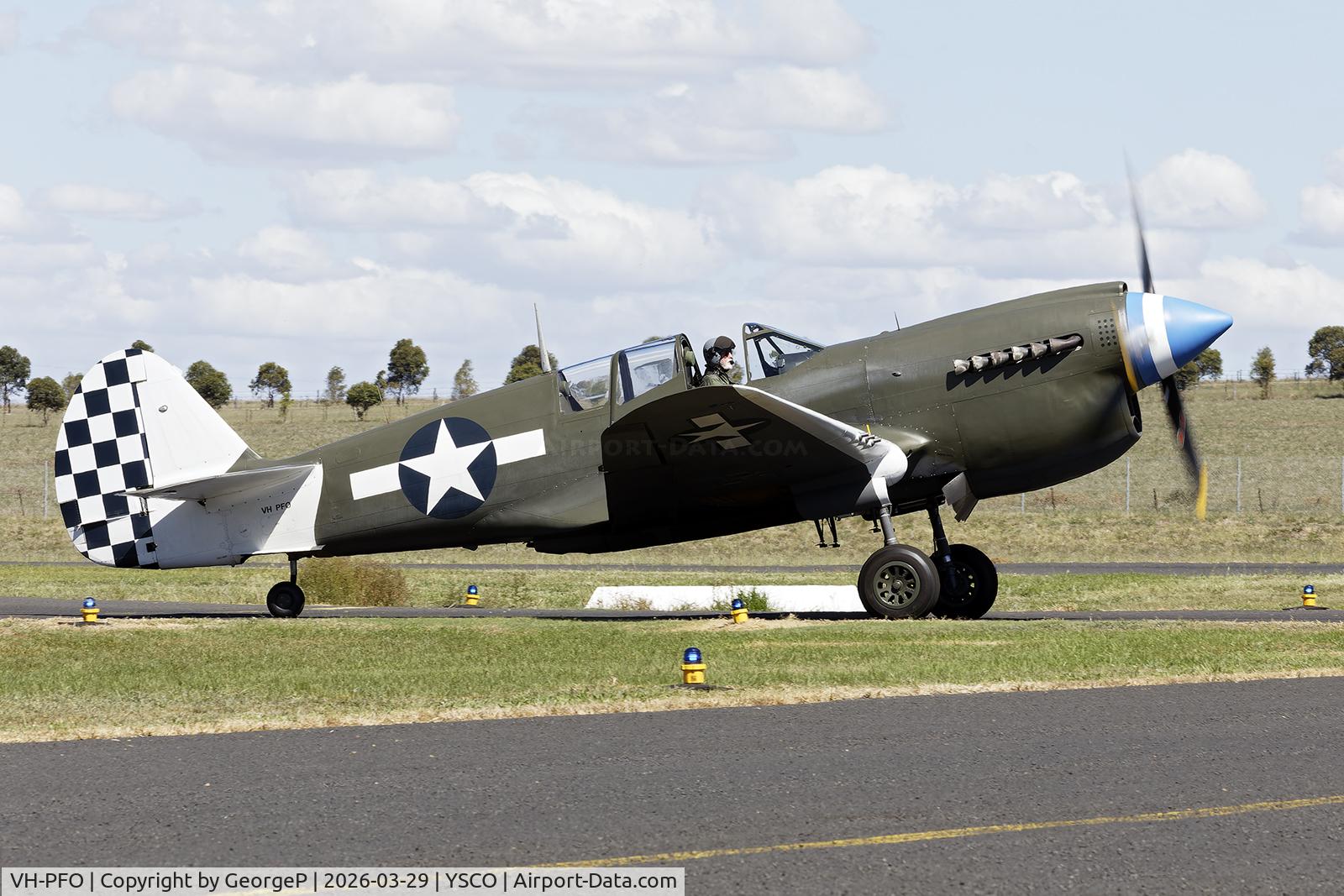 VH-PFO, 1942 Curtiss P-40N-5-CU Warhawk C/N 28738, Warbirds Over Scone 2026.